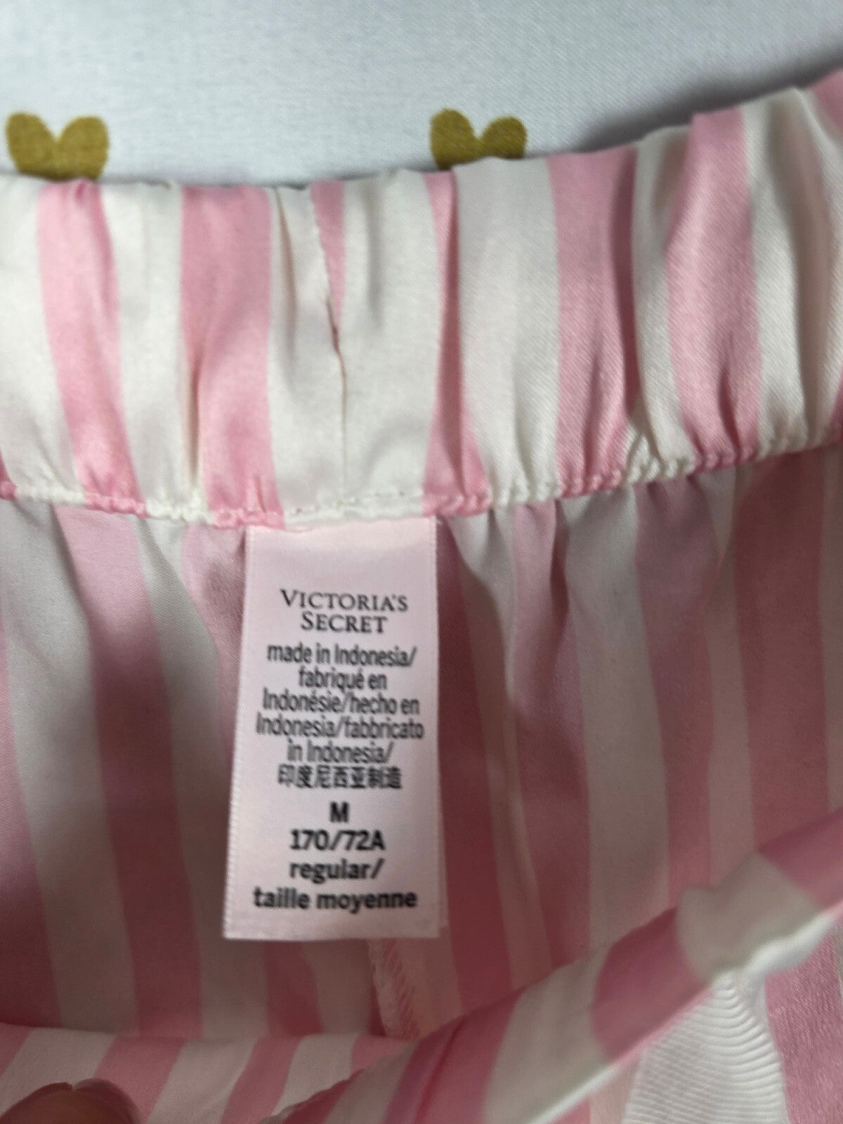 Victorias Secret Satin Striped Iconic Sleep Pants Pajama PJ Bottoms Medium
