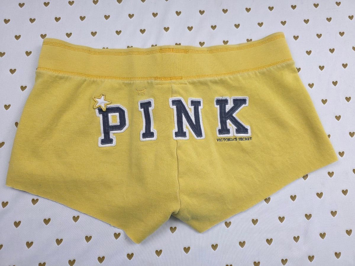 Victorias Secret PINK Vintage Logo butt Smile Sweat Shorts Y2k Small