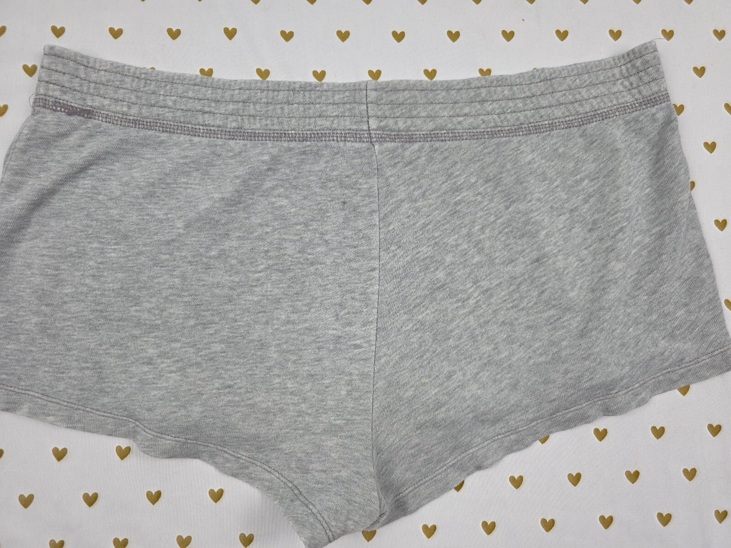 Victorias Secret PINK Vintage Grey heart Booty Shorts Y2k MEDIUM