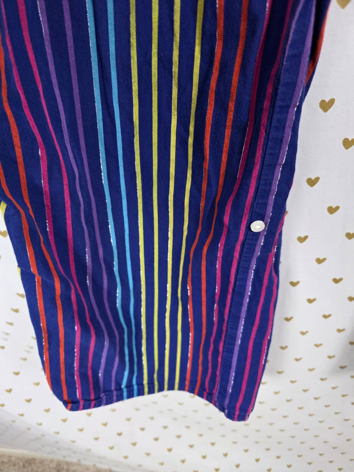 Victorias Secret LIVE PINK Rainbow Stripe Medium Sleep Pants Pajama PJ Bottoms