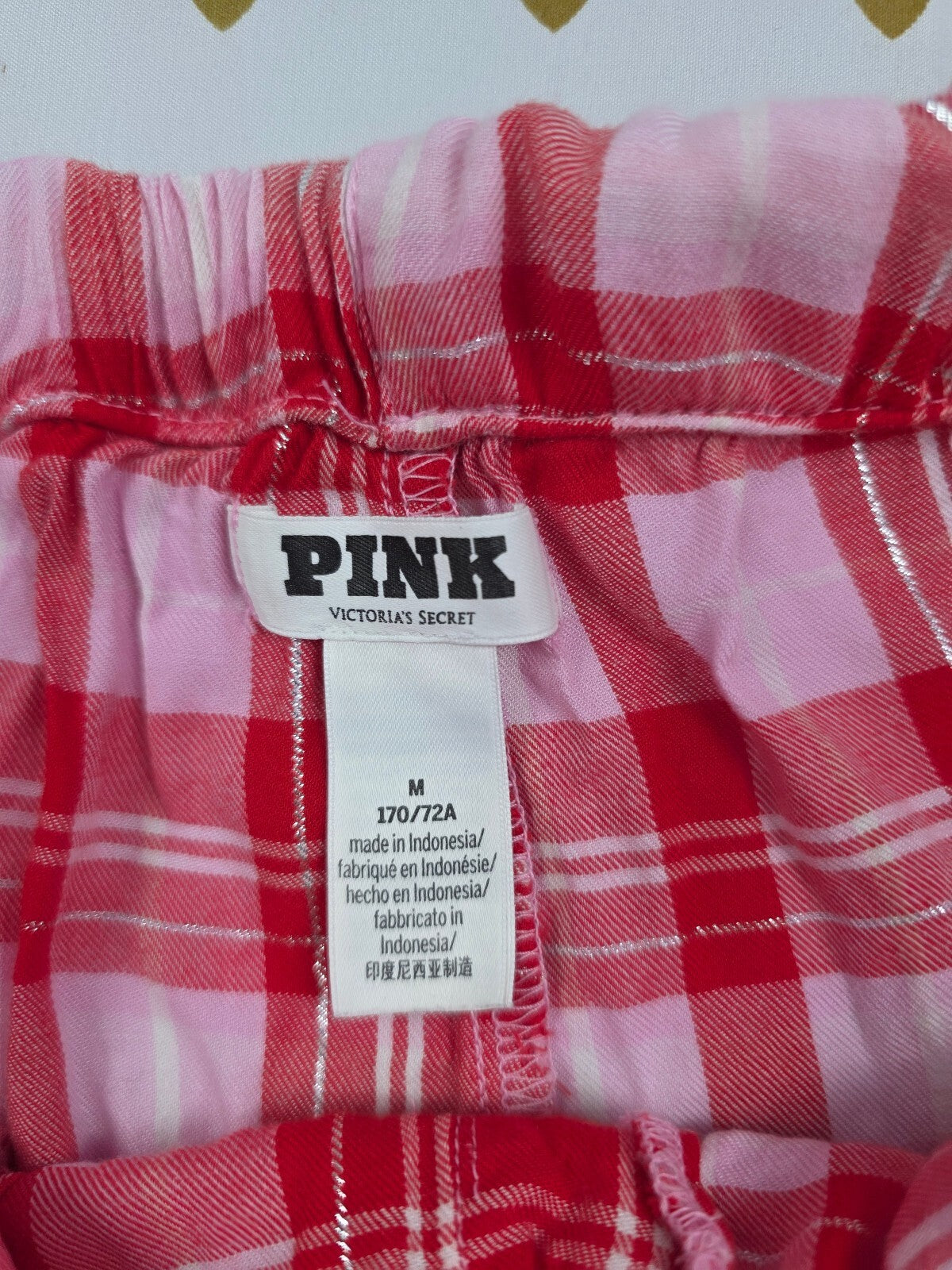 Victorias Secret PINK Medium Plaid Sleep Shorts Boxers Pajama Bottoms