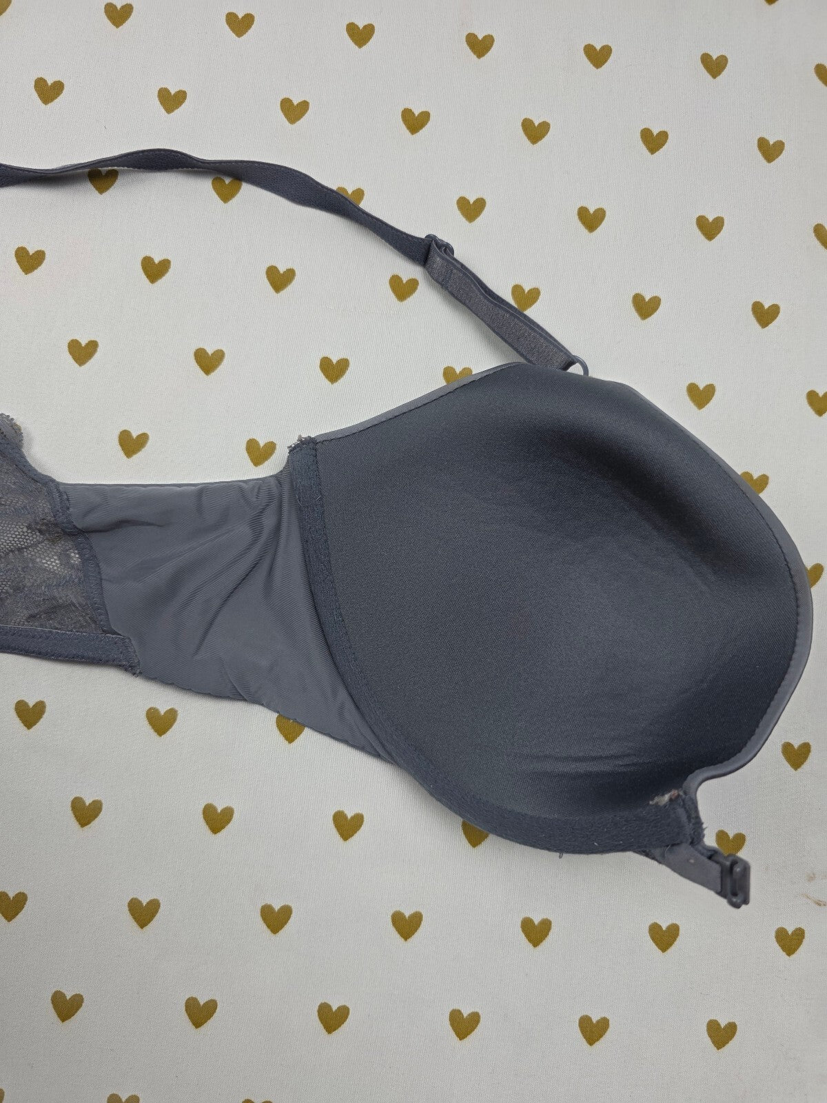 Victorias Secret Grey Front Close Push Up Racerback Bra 32D