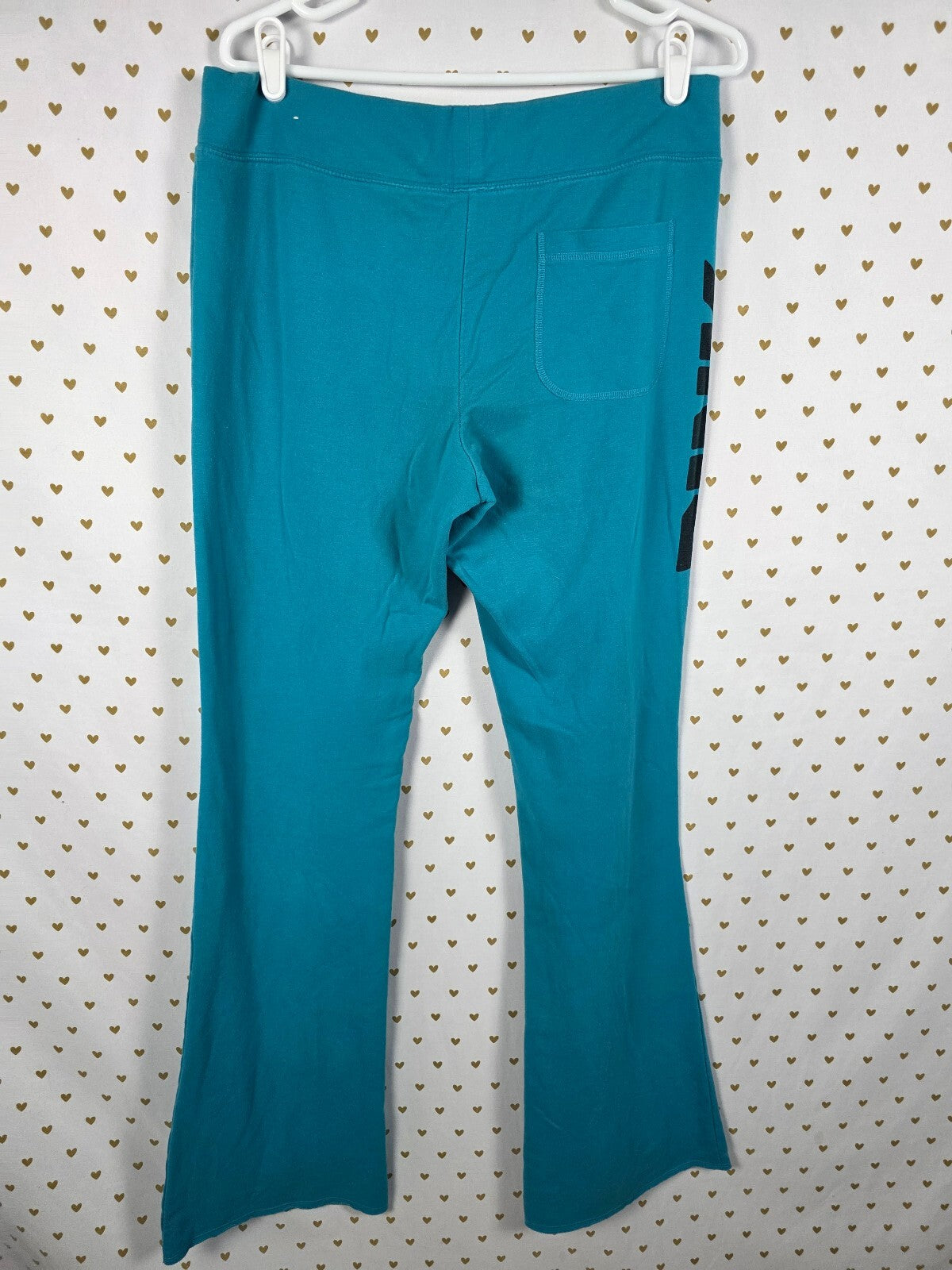 Victorias Secret PINK Flare Super Soft Logo Sweats Sweatpants Long LARGE