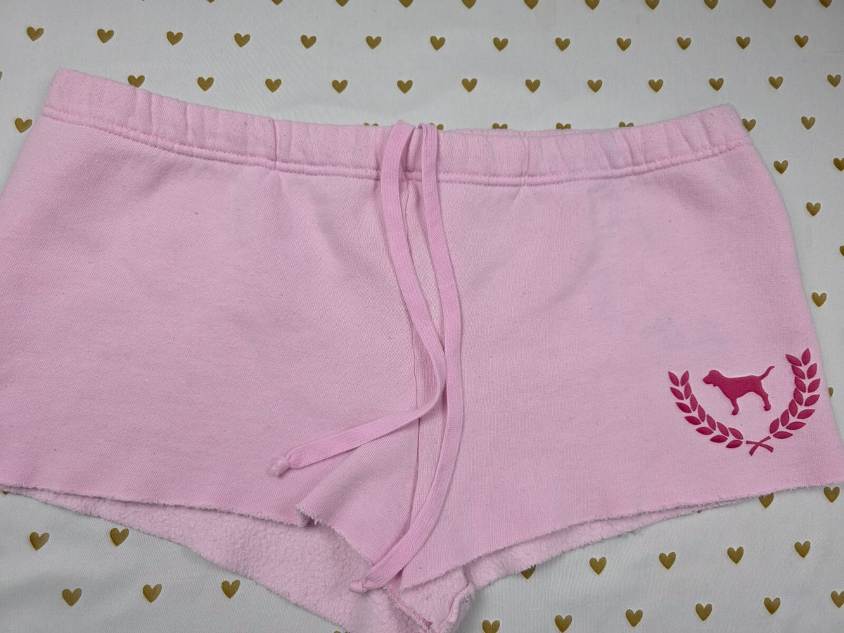 Victorias Secret PINK Vintage Logo Butt Crest Sweat shorts Medium Cotton