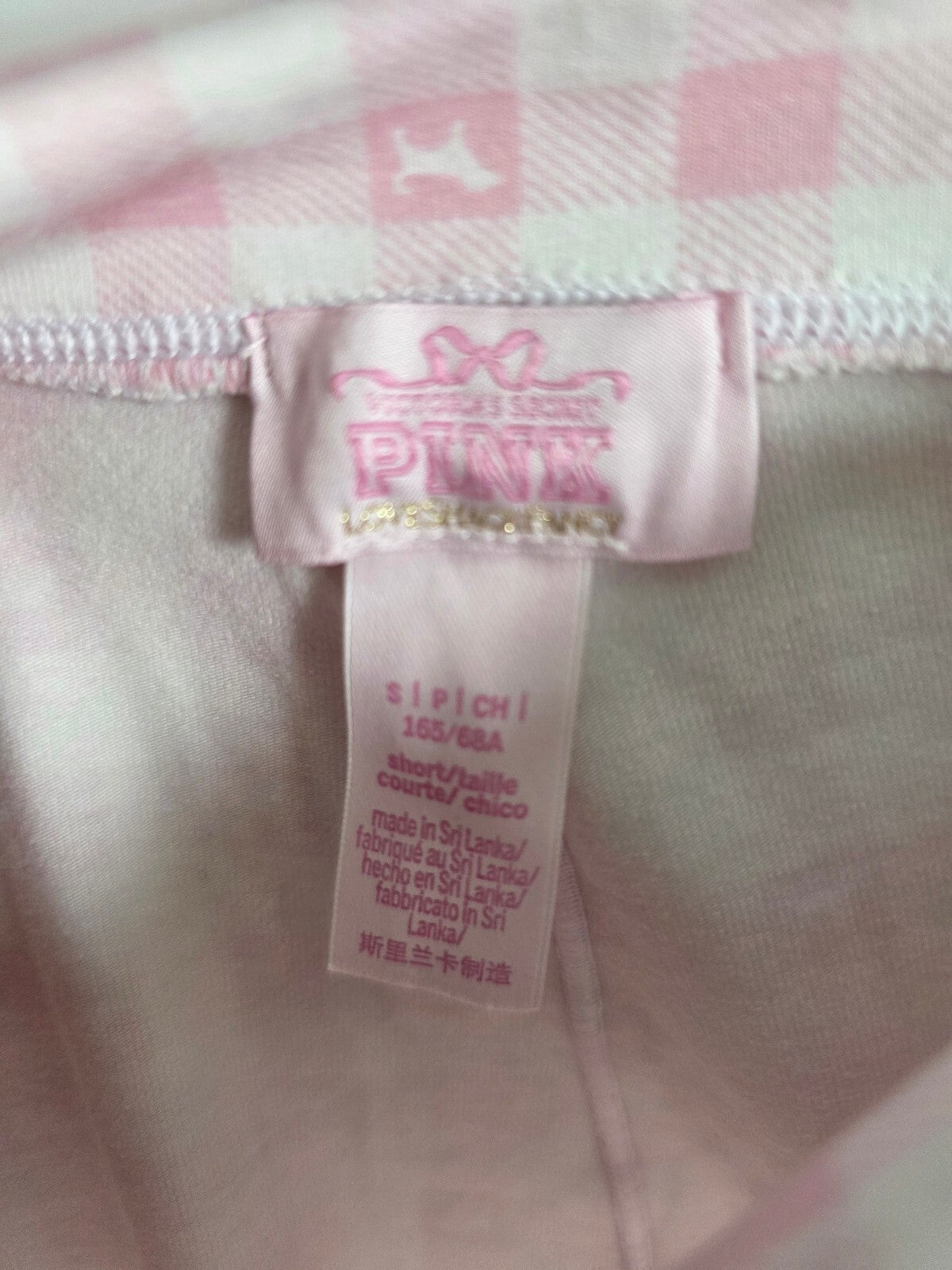 Victorias Secret PINK LOVESHACKFANCY Foldover Flare Yoga Pants Tank SET Gingham