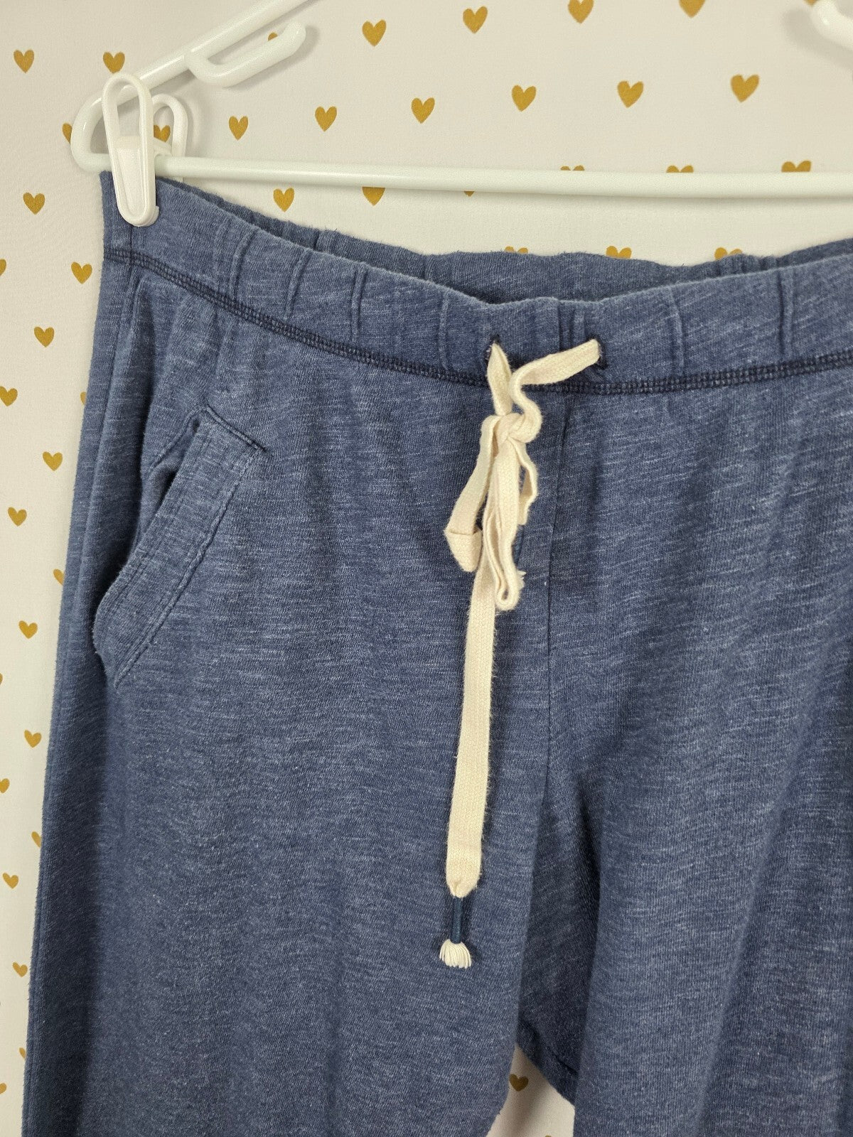 Victorias Secret PINK Medium Blue diaper butt Boyfriend Sweats Flare Logo