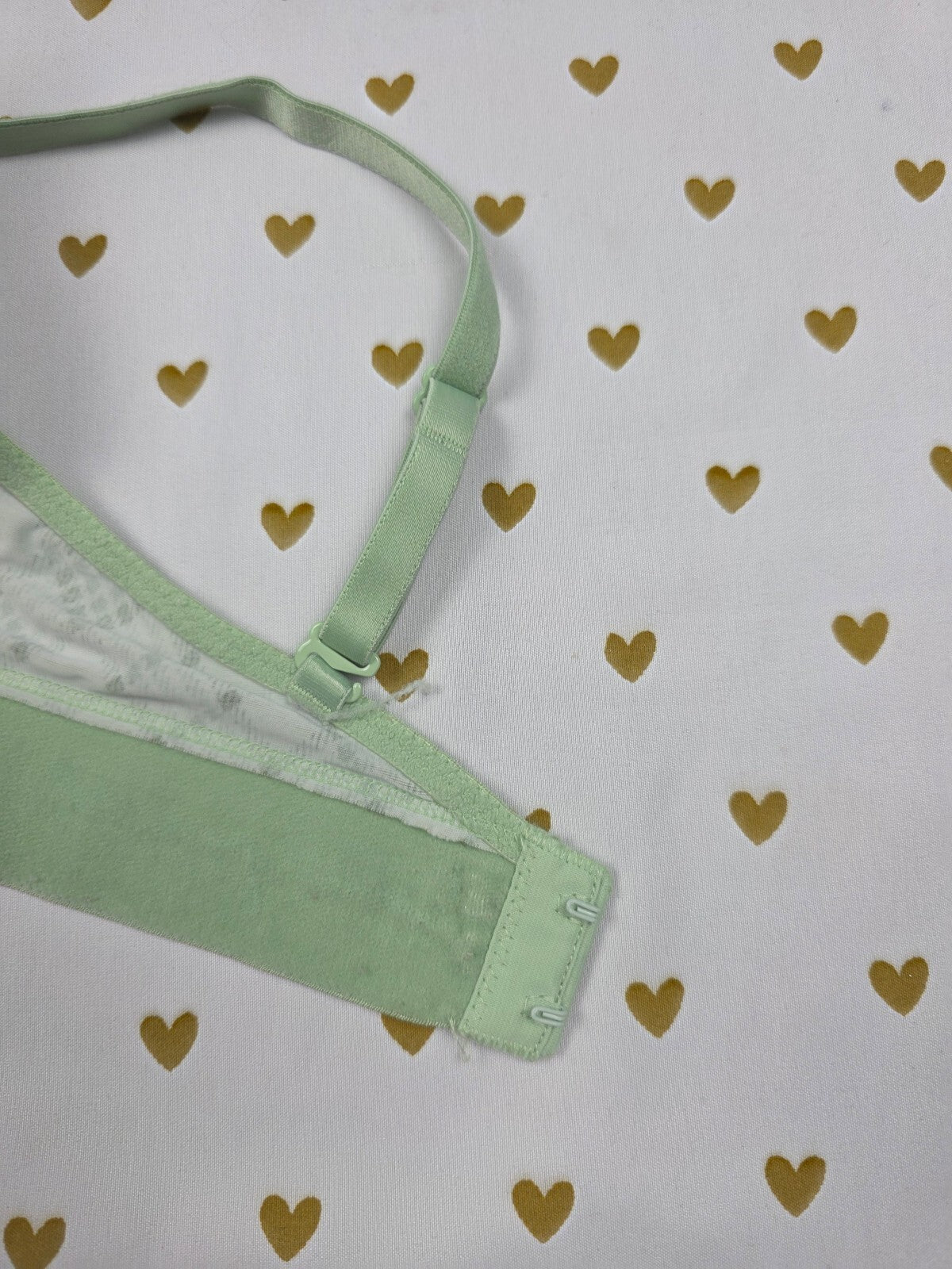 Victorias Secret Pink Plaid Green 34C Wireless Push Up Bra