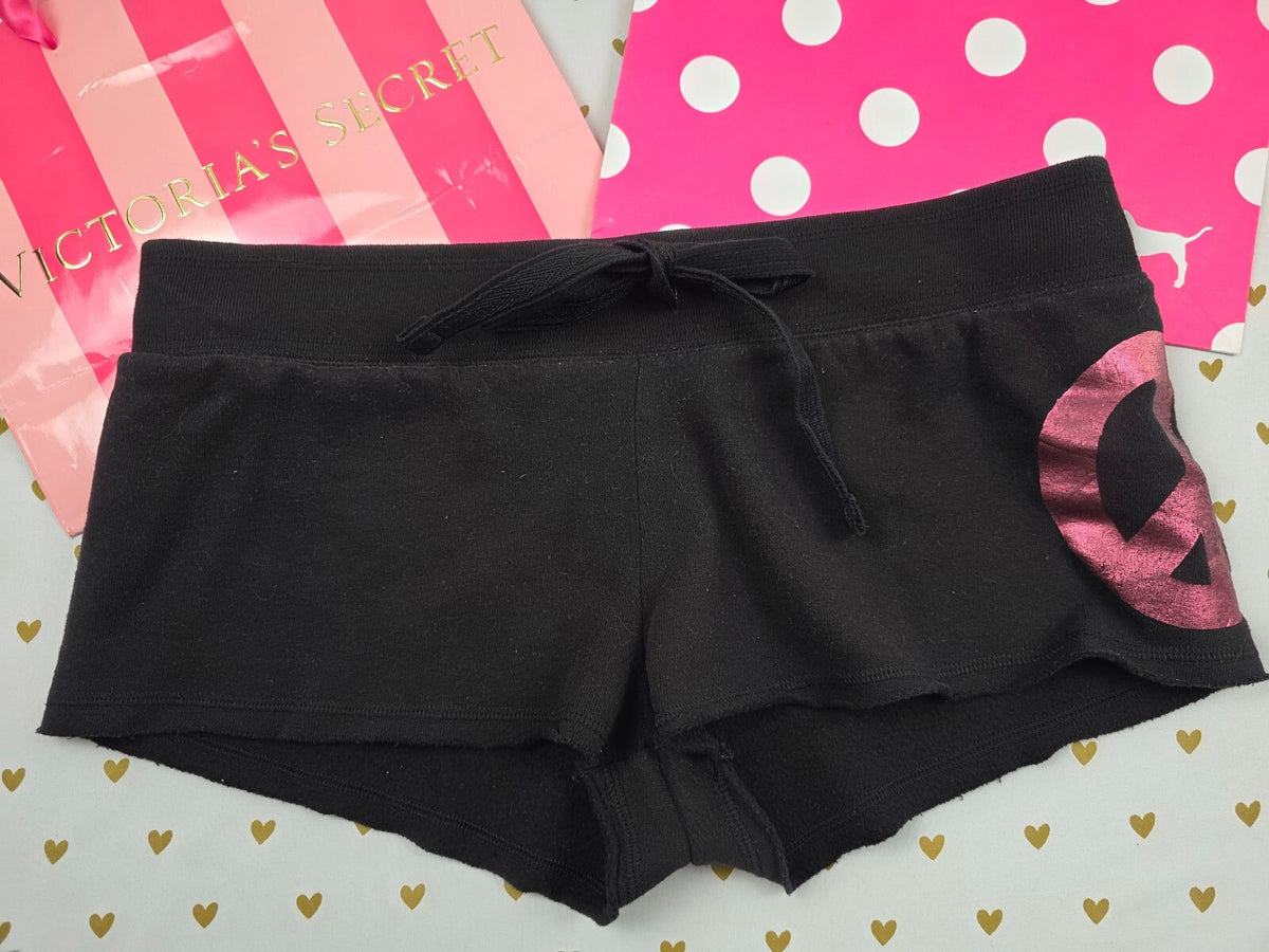 Victorias Secret PINK Vintage Y2k Peace Sweat Shorts Small