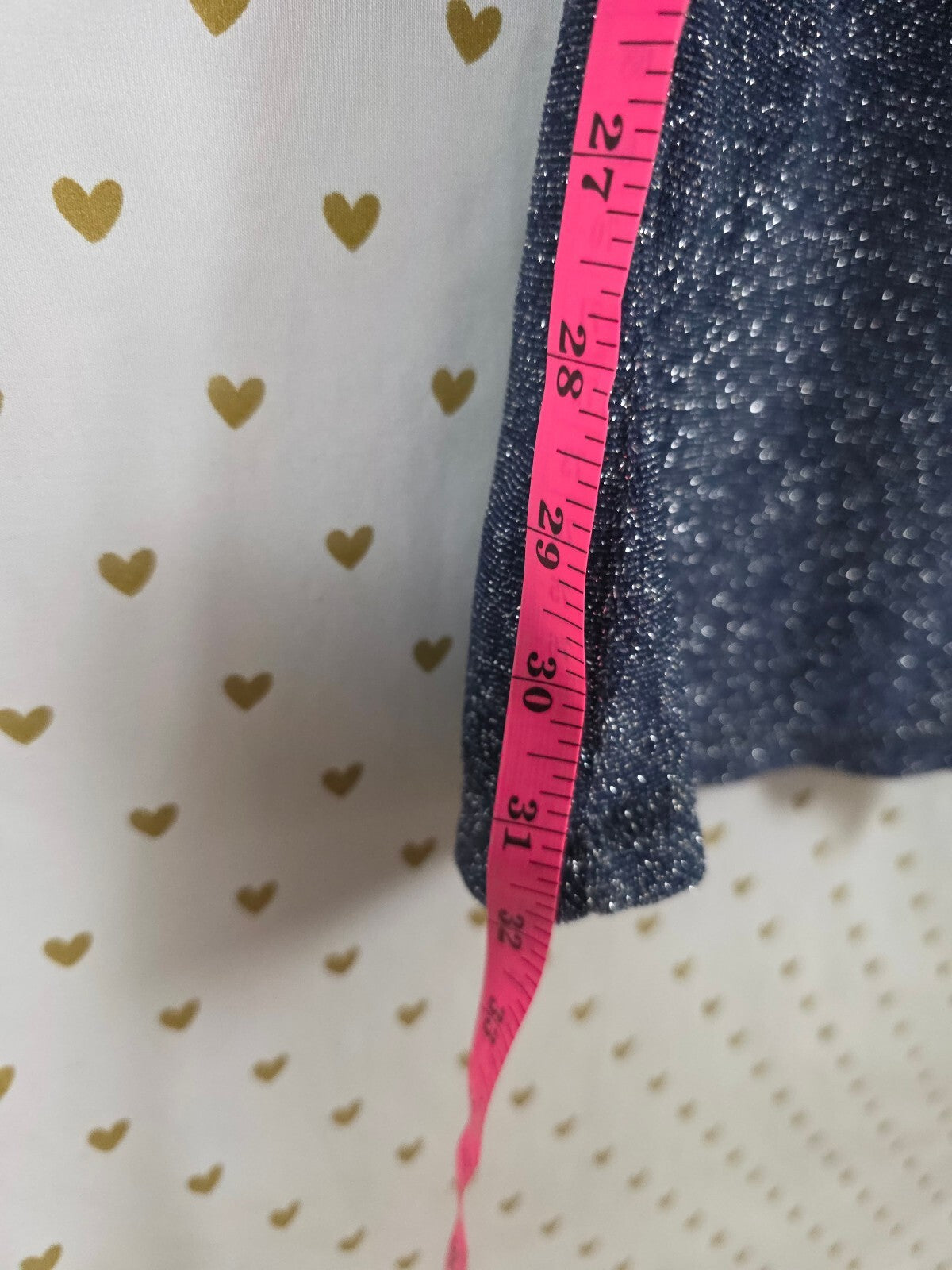 Vintage Victoria's Secret PINK Glitter Sequin Heart Flare Yoga Pants M