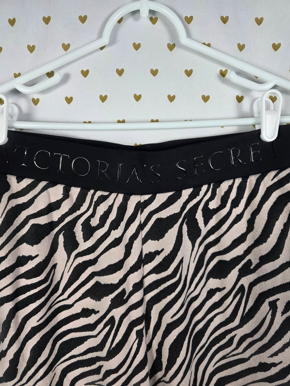 Victorias Secret Zebra Stripe Sweats Sweatpants Tapered Joggers Medium