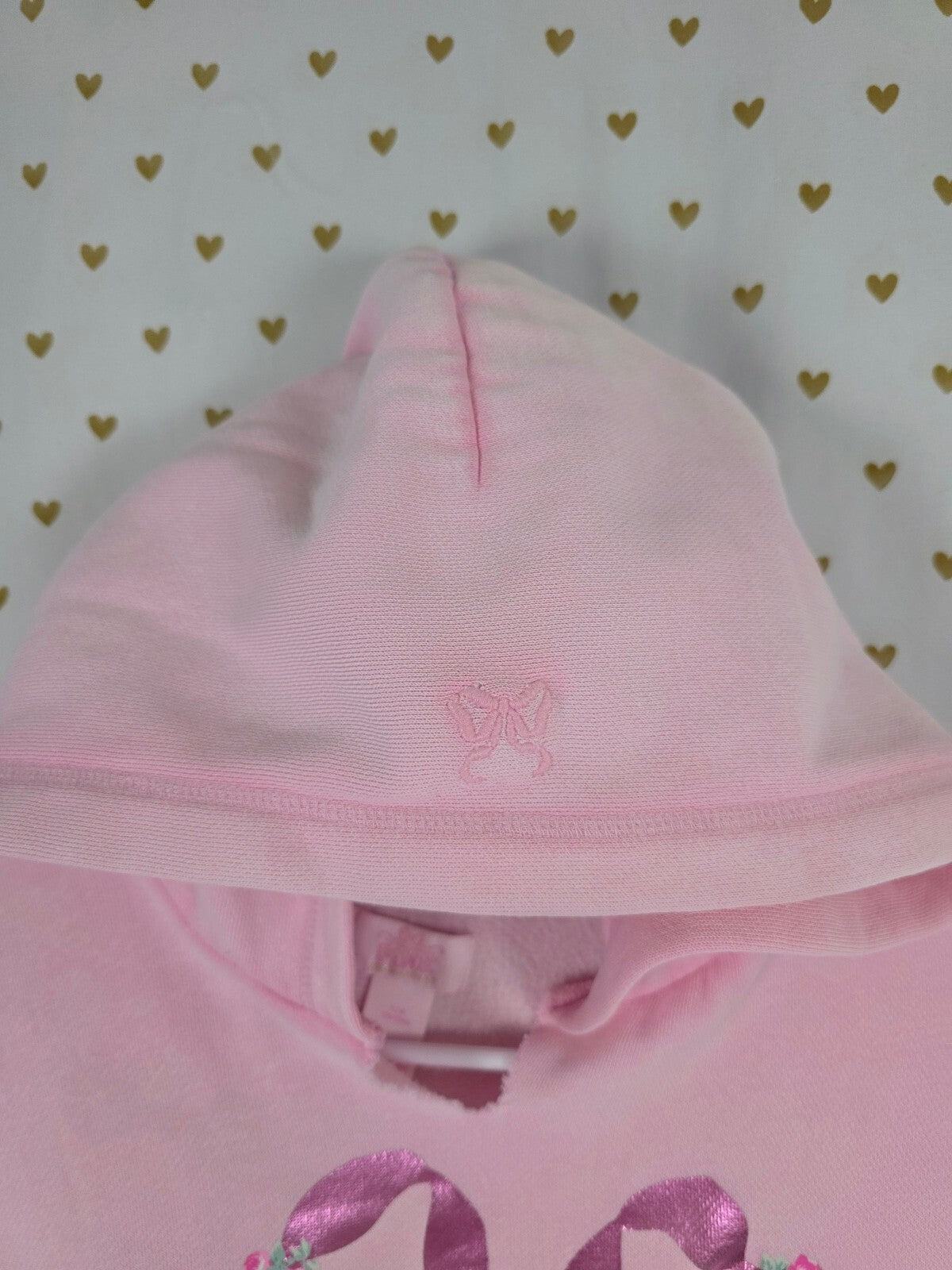 Victorias Secret Pink Loveshackfancy Pullover Hooded Sweater Logo Large