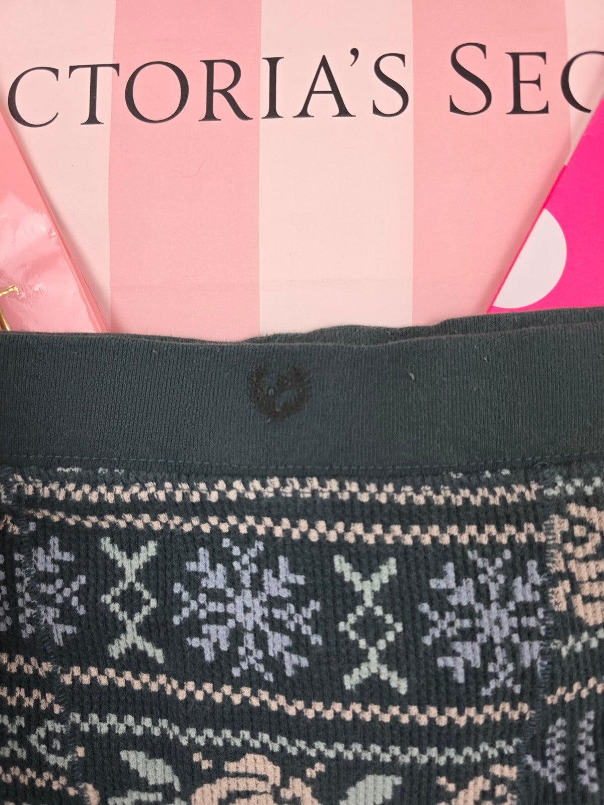 Victorias Secret PINK Thermal high Waist Med Sleep Shorts Boxers Pajama Bottoms