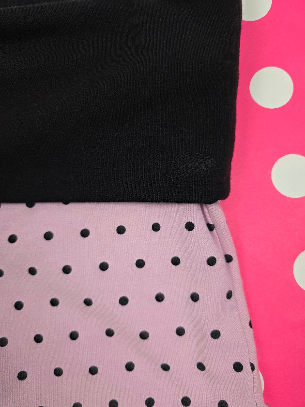 Victorias Secret PINK x Frankies Bikinis Polka Dot Foldover Yoga Shorts Cotton S