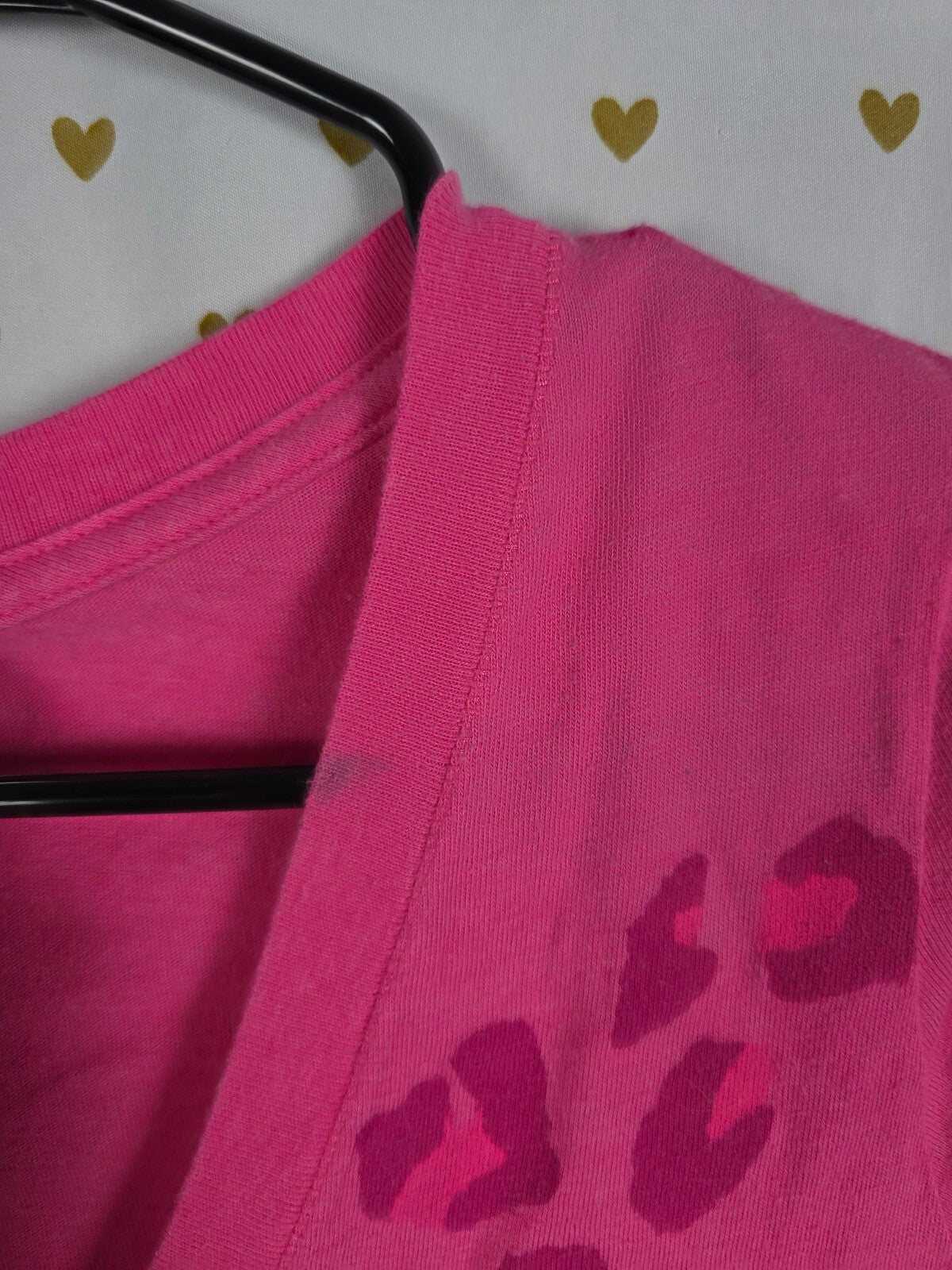 Victorias Secret PINK Vintage V Neck Cheetah Leopard Y2k Tee shirt XS