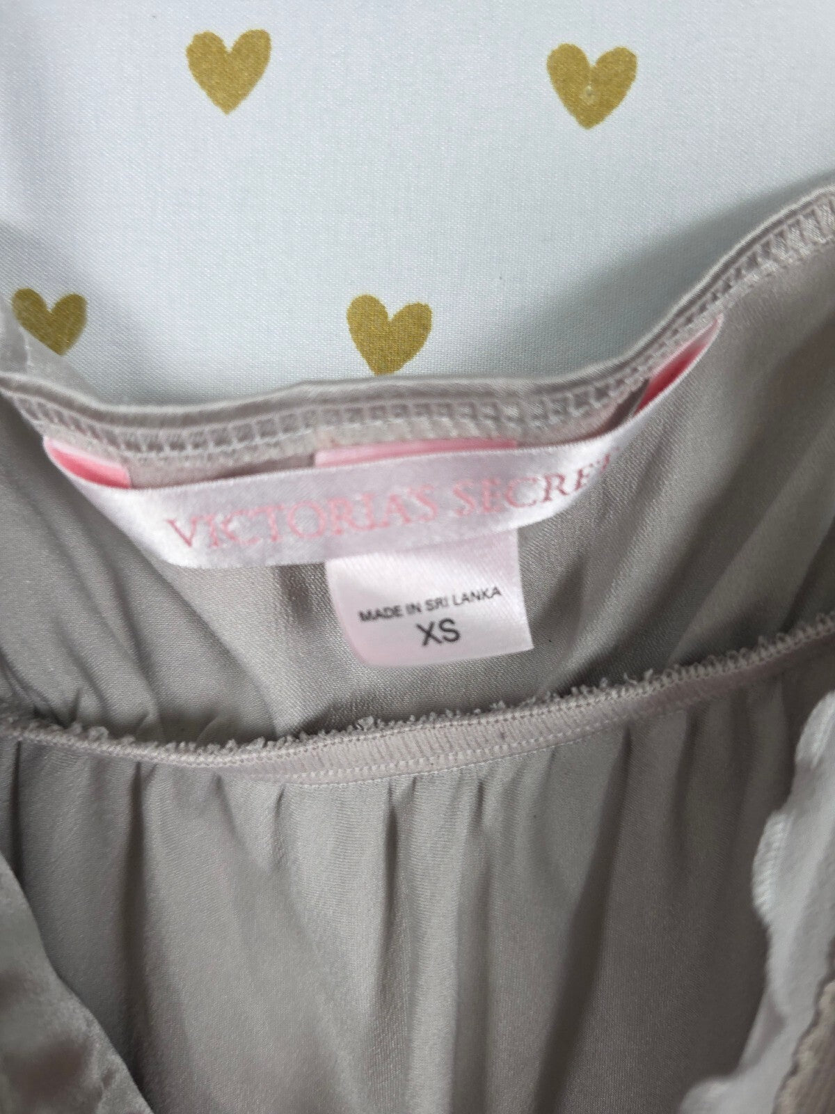 Victorias Secret Ruffled Satin Slip Dress Nightie Sleep Lingerie XS