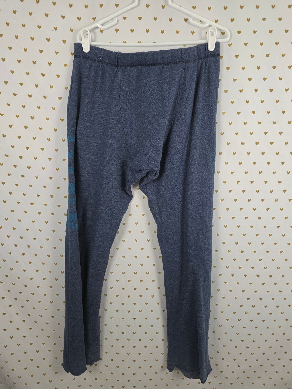 Victorias Secret PINK Medium Blue diaper butt Boyfriend Sweats Flare Logo