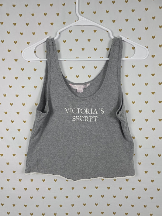 Victorias Secret Vintage Cotton y2k '00 Embroidered Tank Top  LARGE