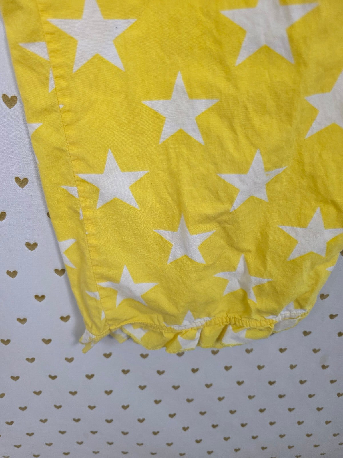 Victoria's Secret PINK Yellow White Star Sleep Lounge Pajama Pants Small