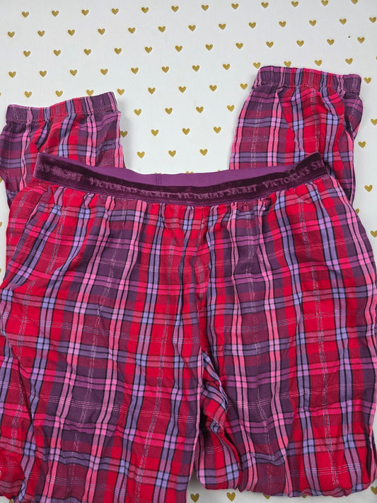 Victorias Secret Red Plaid Small Sleep Pants Pajama PJ Bottoms