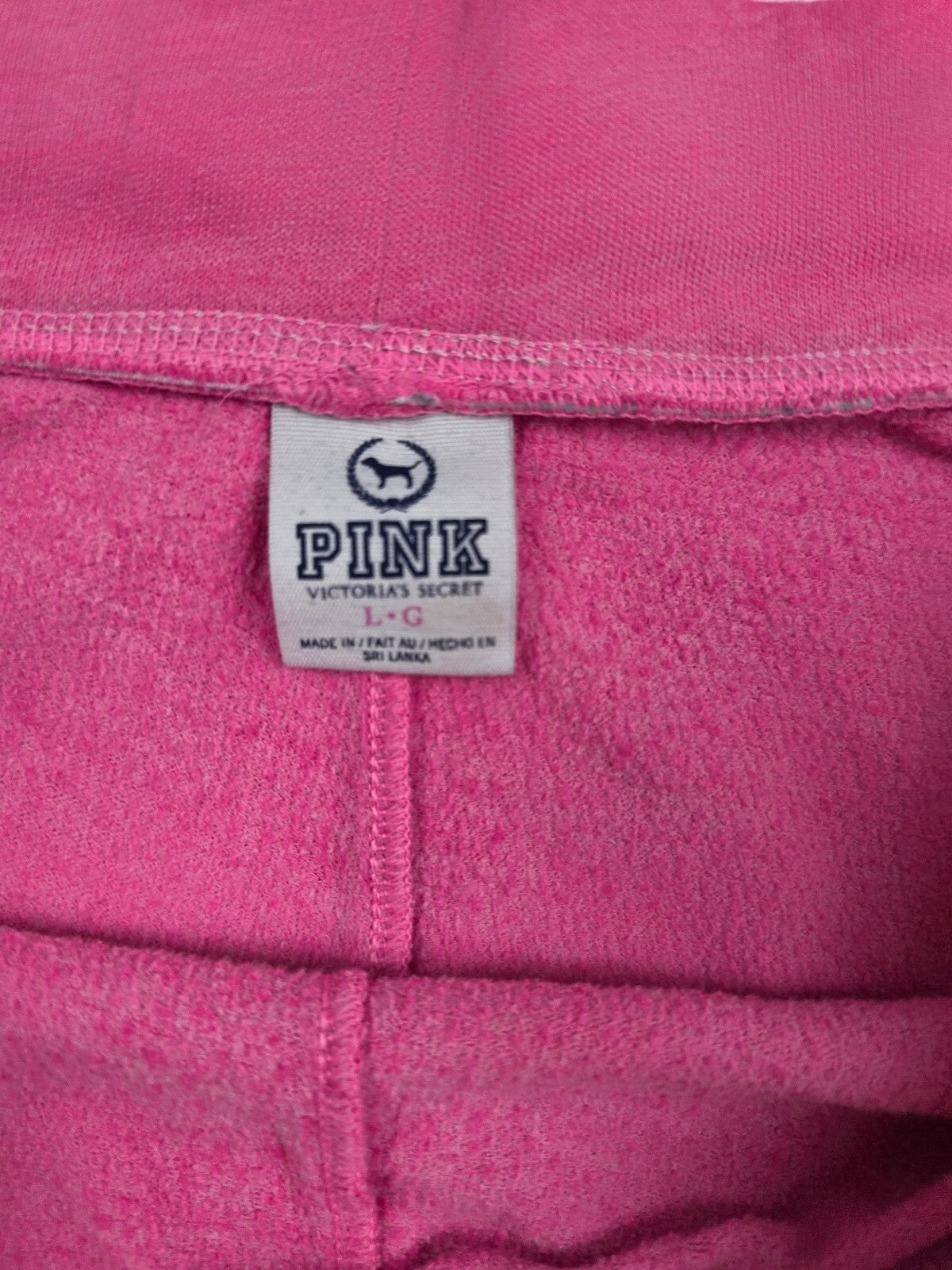 Victorias Secret PINK Vintage Logo Crest y2k Sweat Shorts Large