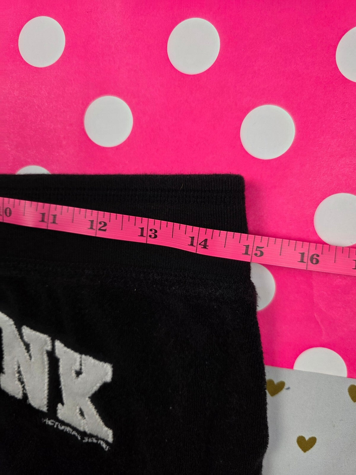 Vintage 2008 VS PINK Love Pink Velour Mini Skirt Peace Sign Black Small Y2K