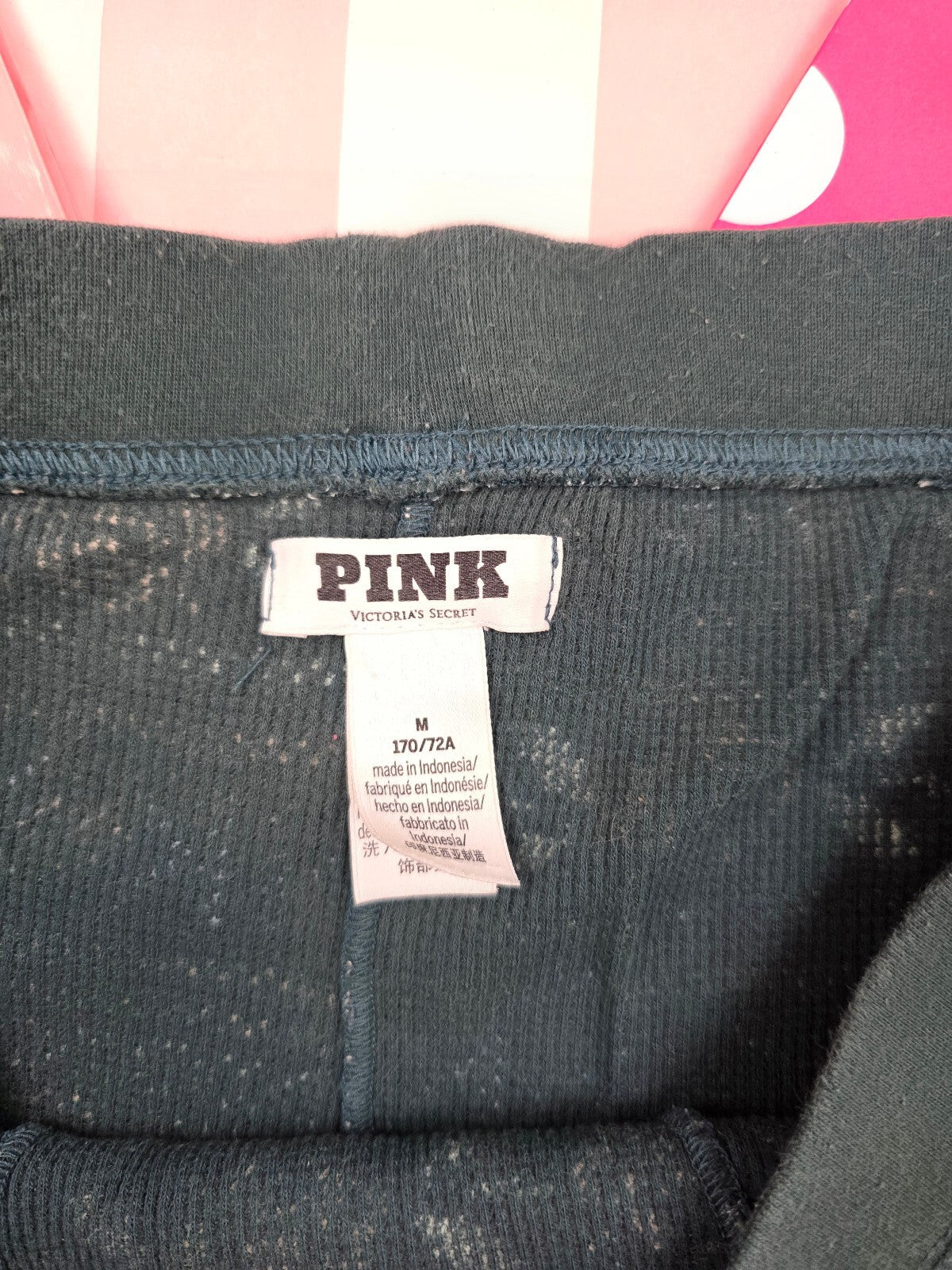 Victorias Secret PINK Thermal high Waist Med Sleep Shorts Boxers Pajama Bottoms