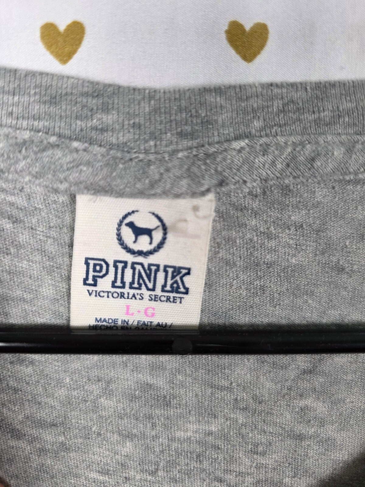 Victorias Secret PINK Vintage Studded 86 Y2k Tee Shirt Large