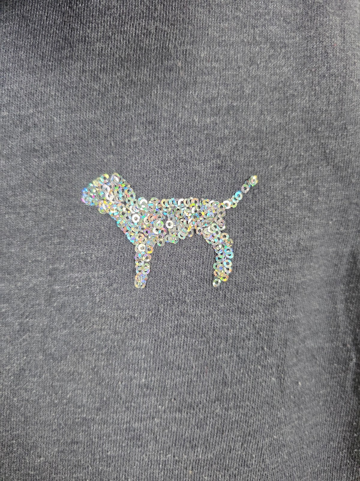 Victorias Secret Pink Vintage Y2k Gradient Bling Logo Hoodie Jacket XS Grey