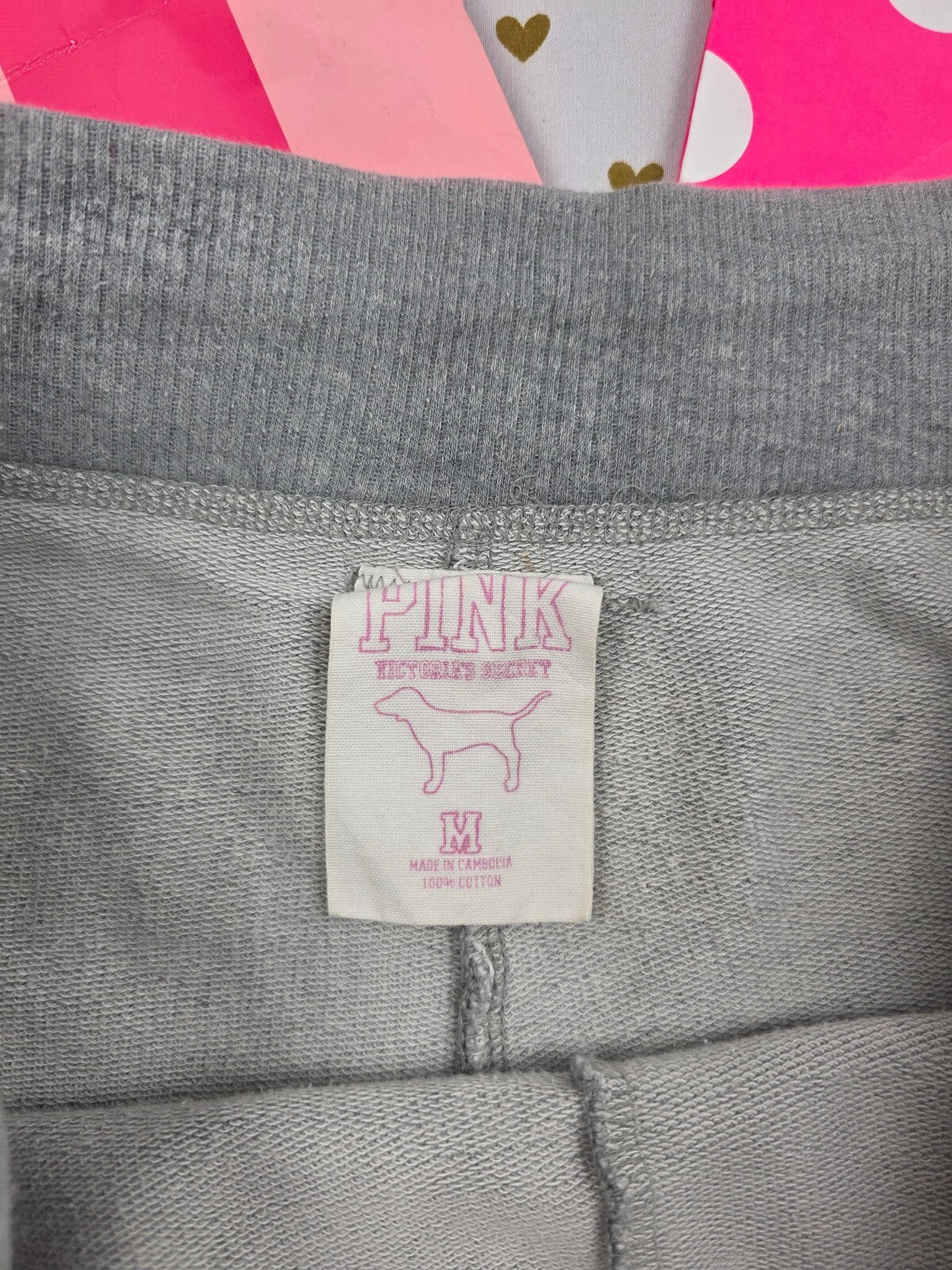 Victorias Secret PINK LOVE Logo Butt Vintage Y2k Sweat Shorts HTF Medium