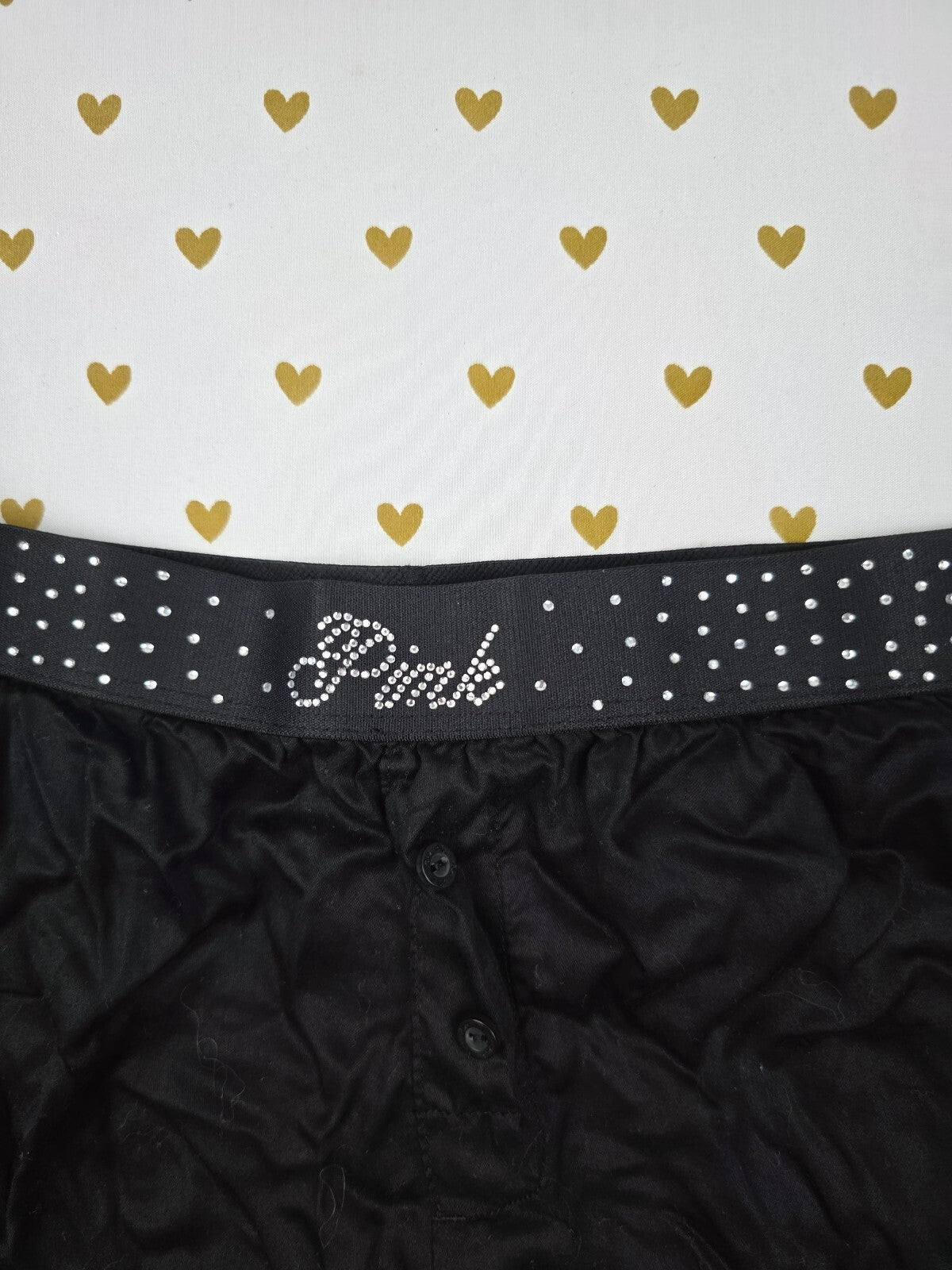 Victorias Secret PINK Bling Studded Silky XS Sleep Shorts Boxers Pajama Bottoms