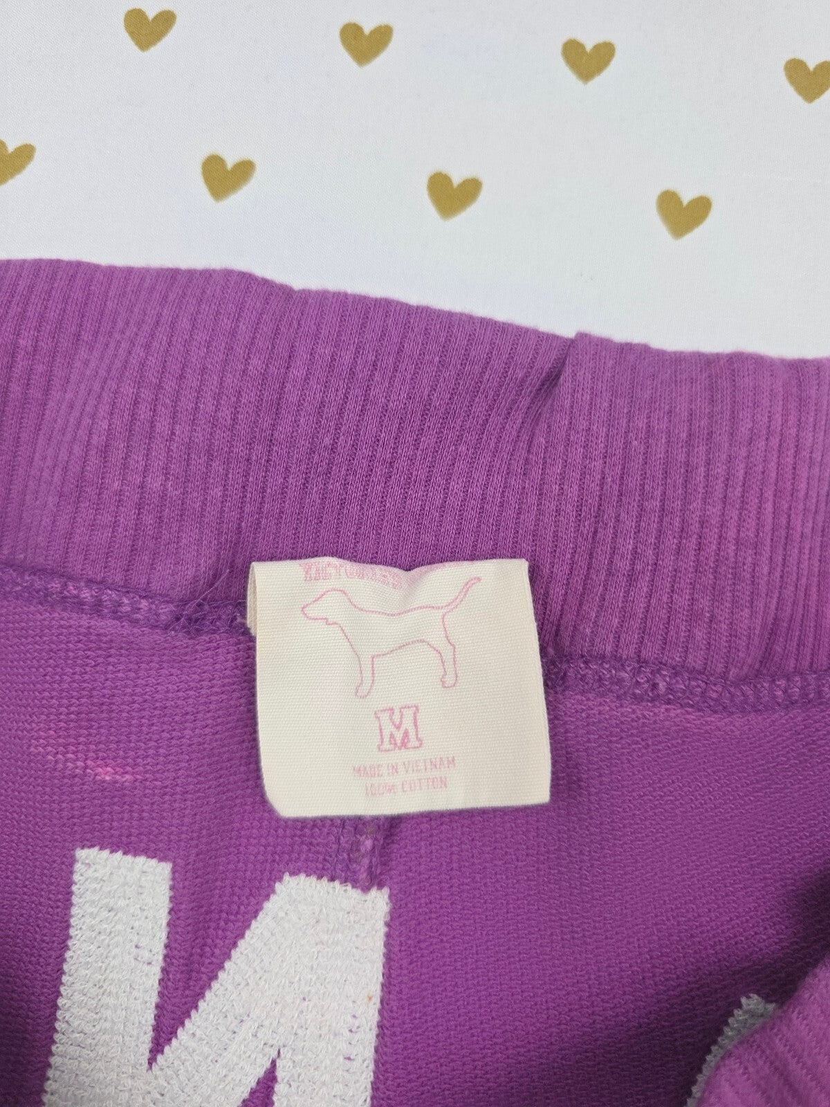 Victorias Secret PINK Vintage Purple Y2k Medium Flawed HTF Logo Shorts Medium 06
