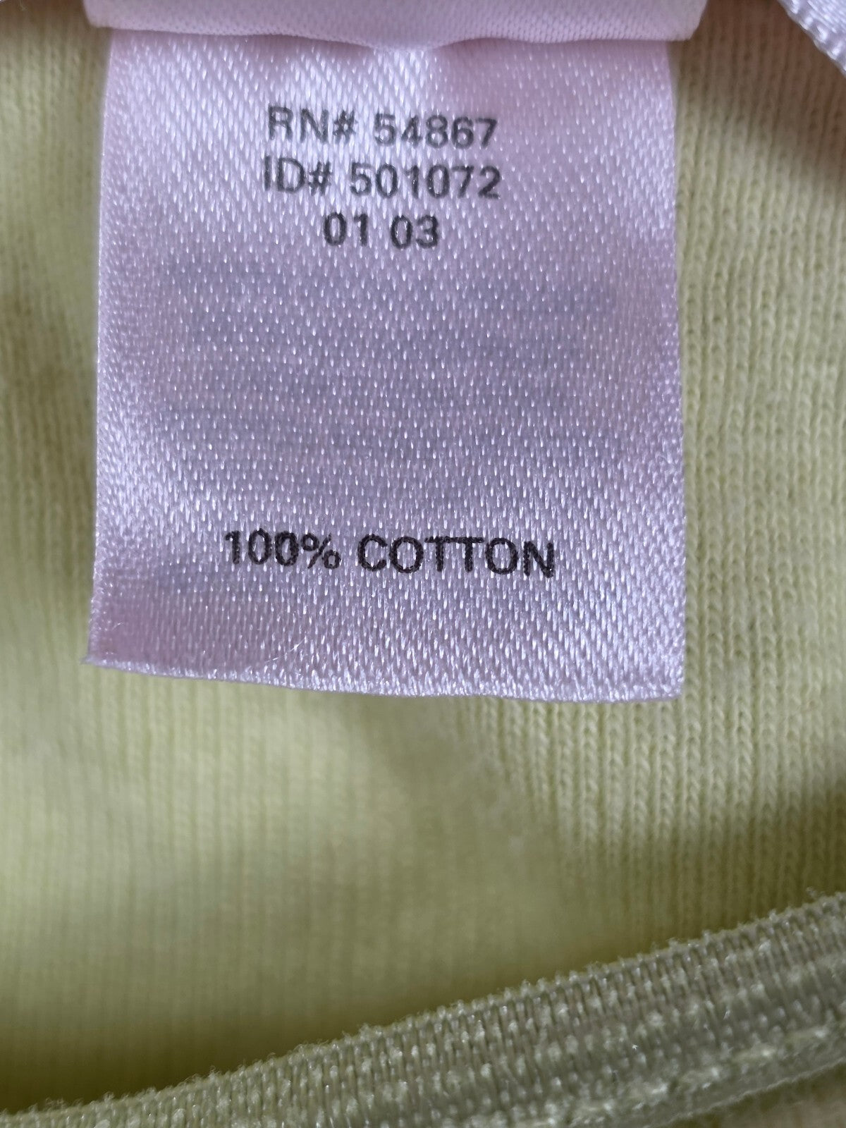Victorias Secret PINK Vintage Yellow Y2k Cotton Tank Top Large 2003