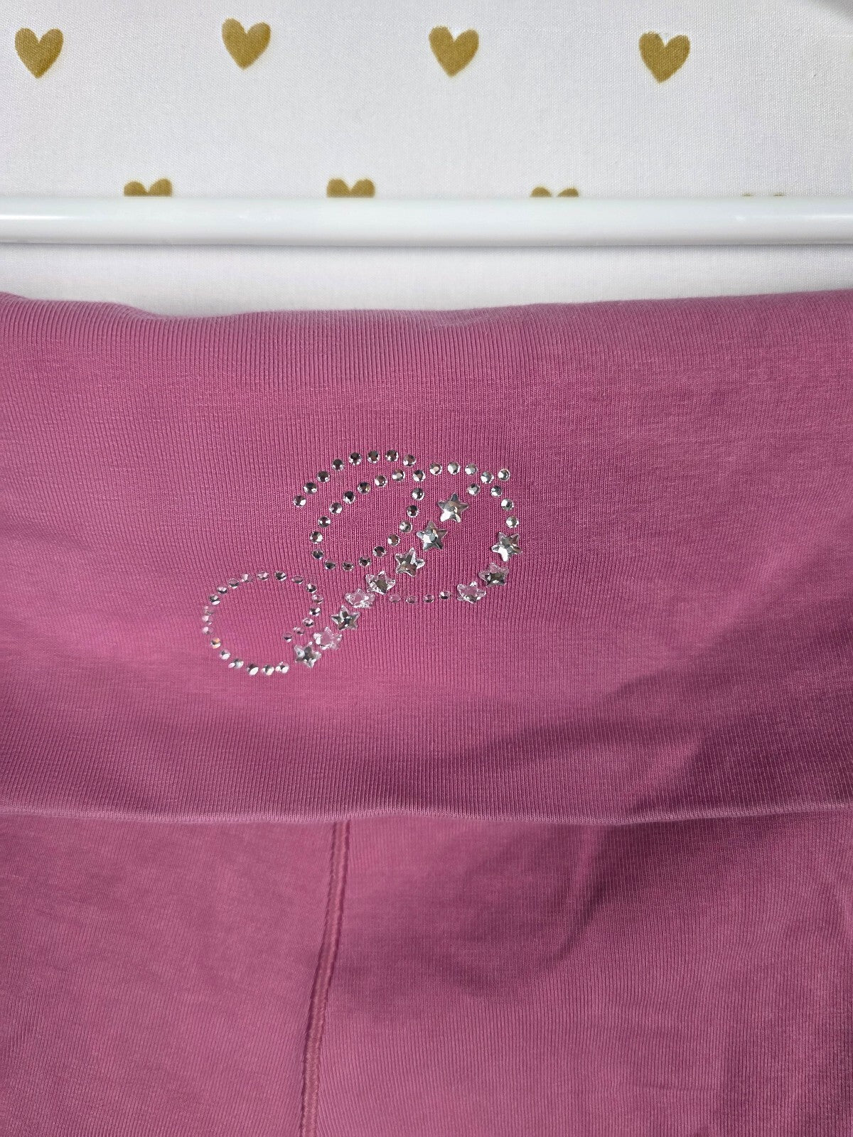 Victorias Secret PINK BLING Studded Foldover Flare Yoga pants LARGE