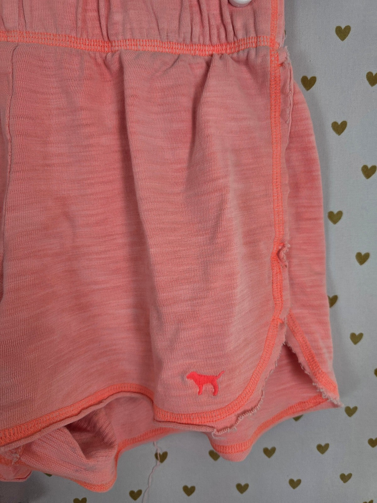 Victorias Secret PINK Neon Shorts Cropped Tee shirt Set outfit XS