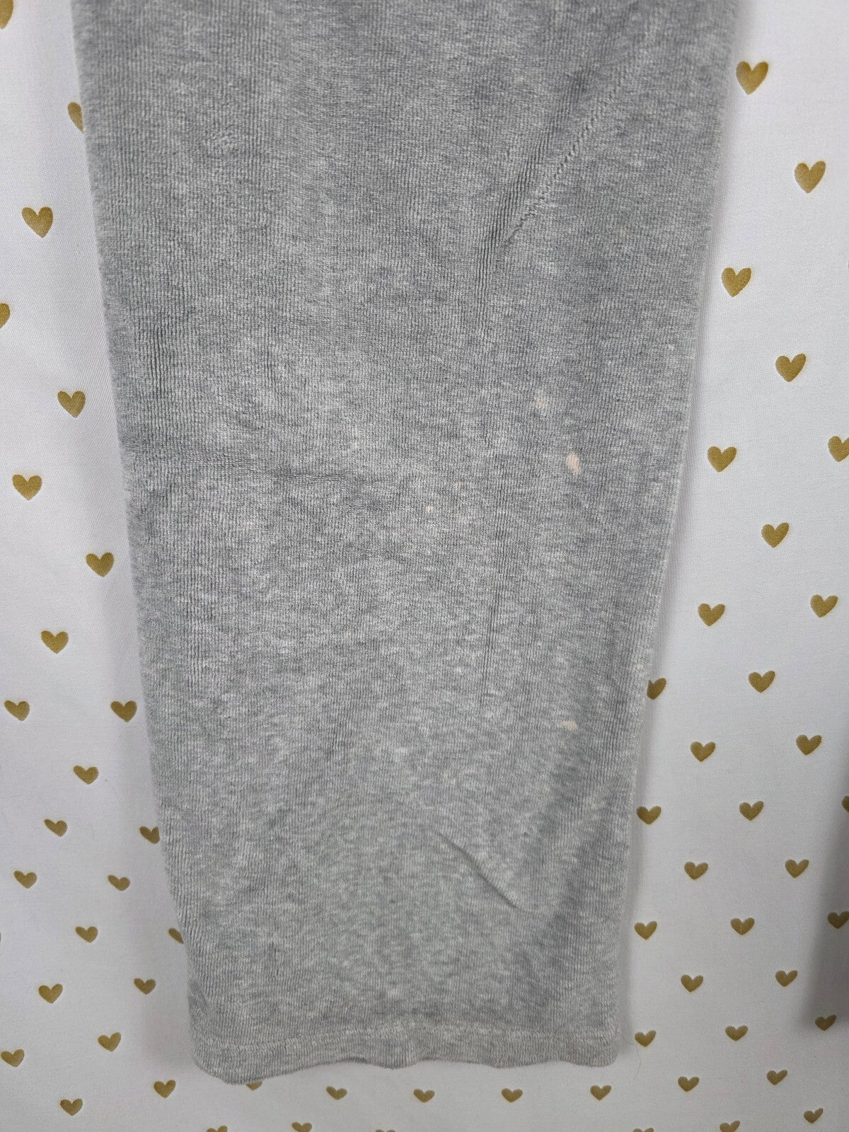 Victorias Secret PINK Vintage Velour Sweats Sweatpants BLING logo Grey Sequined
