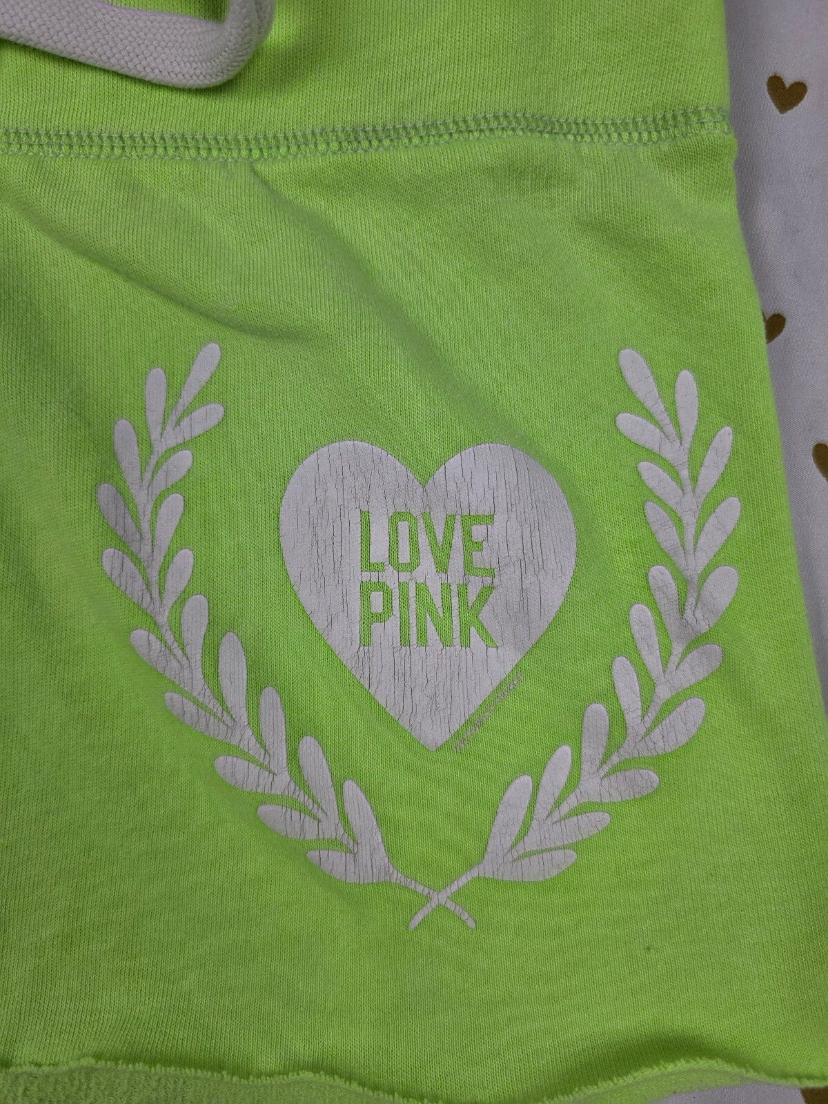 Victorias Secret PINK Neon Logo Sweat Shorts vintage Y2k MEDIUM