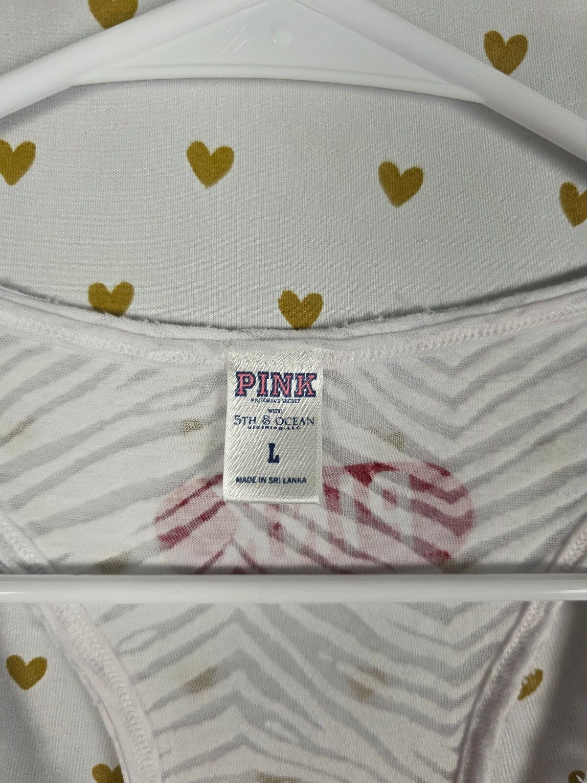PINK Victoria's Secret Oklahoma Sooners Racerback Tank Top Zebra Print L