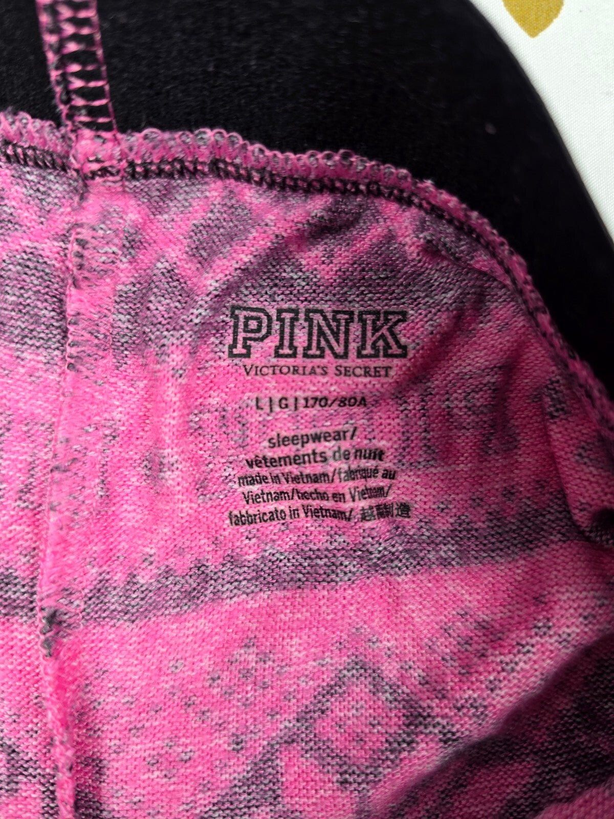 Victorias Secret PINK thin tapered Sleep Pants Pajama PJ Bottoms LARGE