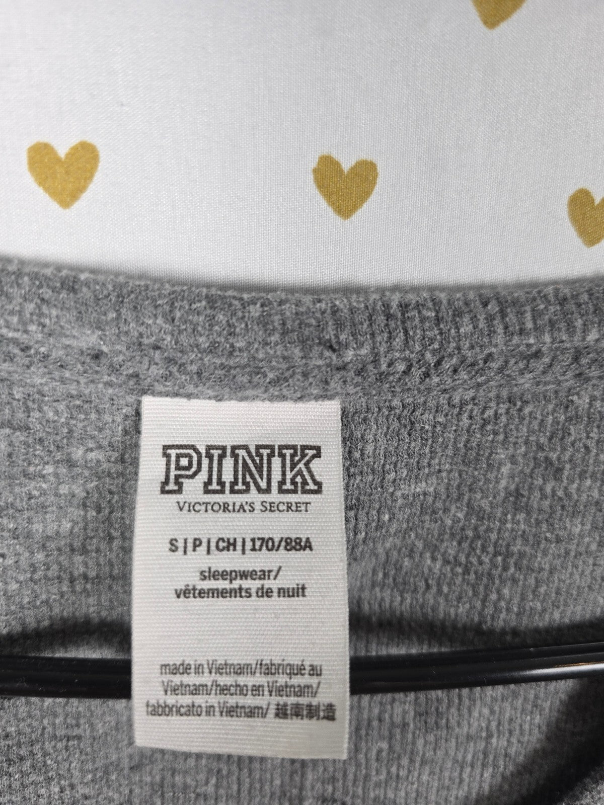 Victorias Secret PINK SORTA NAUGHTY SORTA NICE Thermal Long sleeve Shirt SMALL