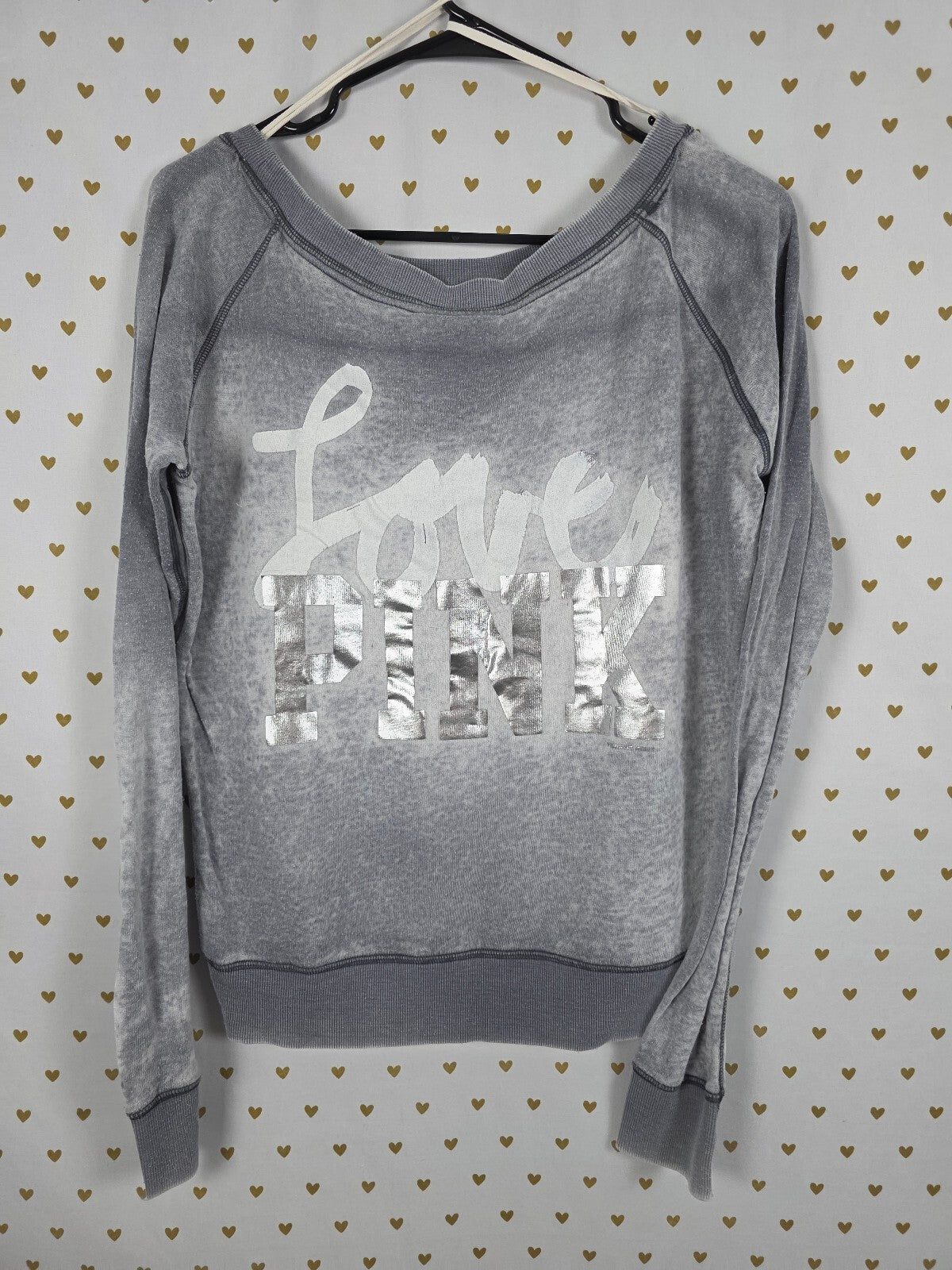 Victorias Secret Pink Vintage XS Burnout Slouchy Sweater Shirt Y2k