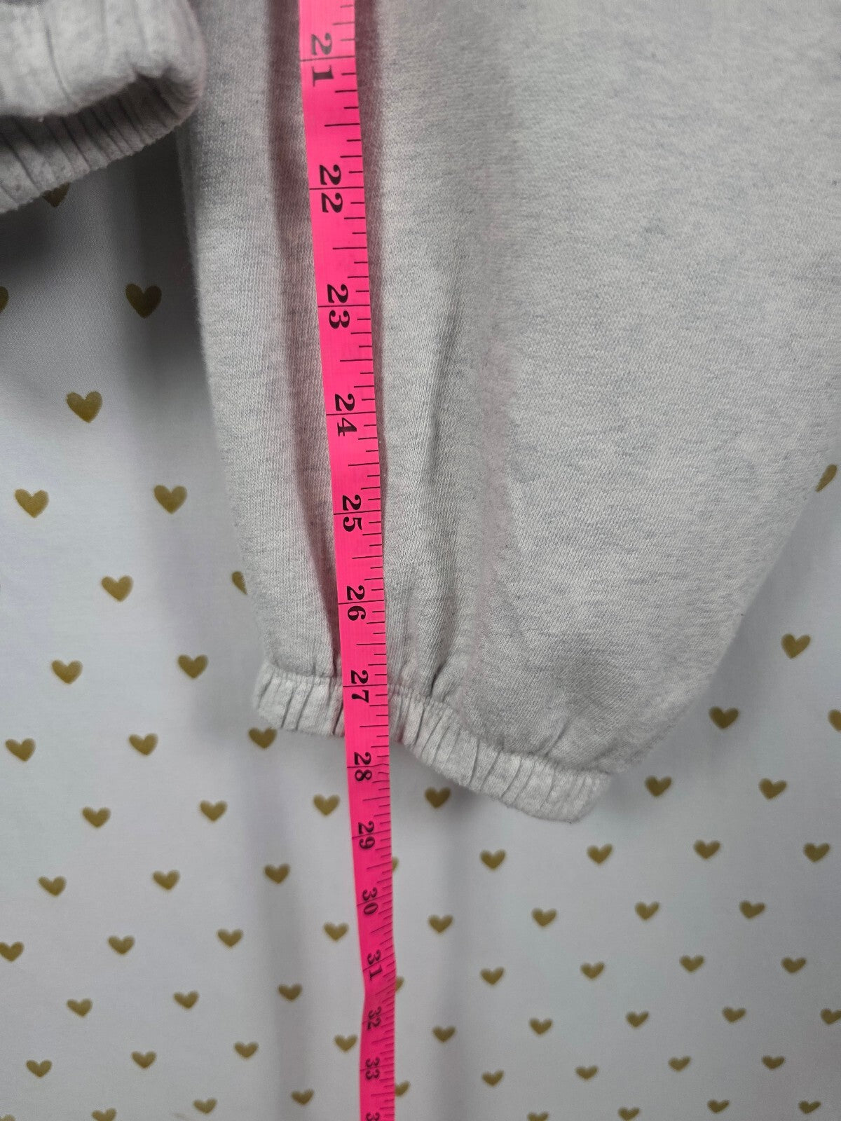 Victorias Secret PINK Gold Bling Glitter Logo Sweats Sweatpants Crest Large