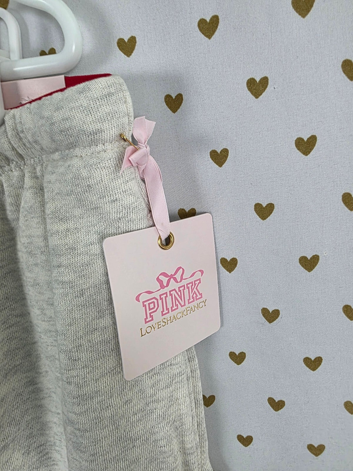 Victorias Secret PINK NEW Nwt Loveshackfancy Campus Sweats Bling Logo XL