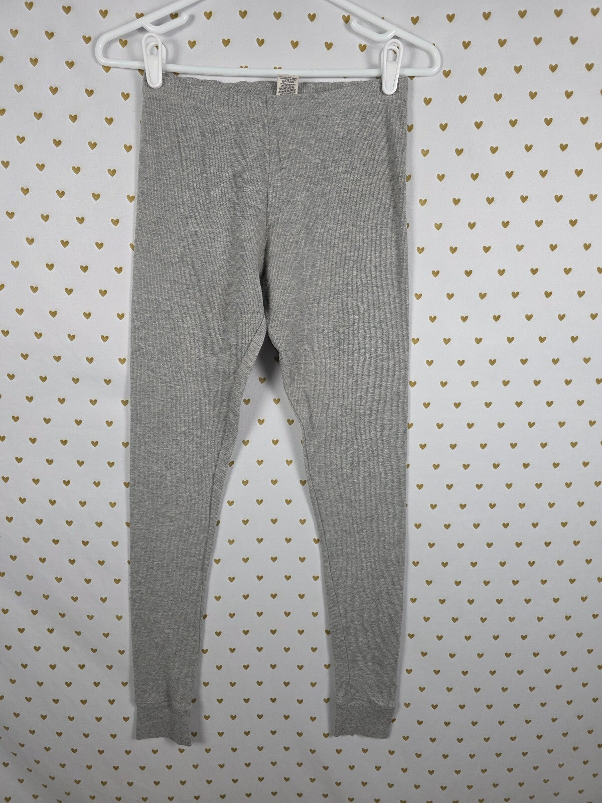 Victorias Secret Pink Grey XS Ribbed Logo Butt Sleep Pants Pajama PJ Bottoms