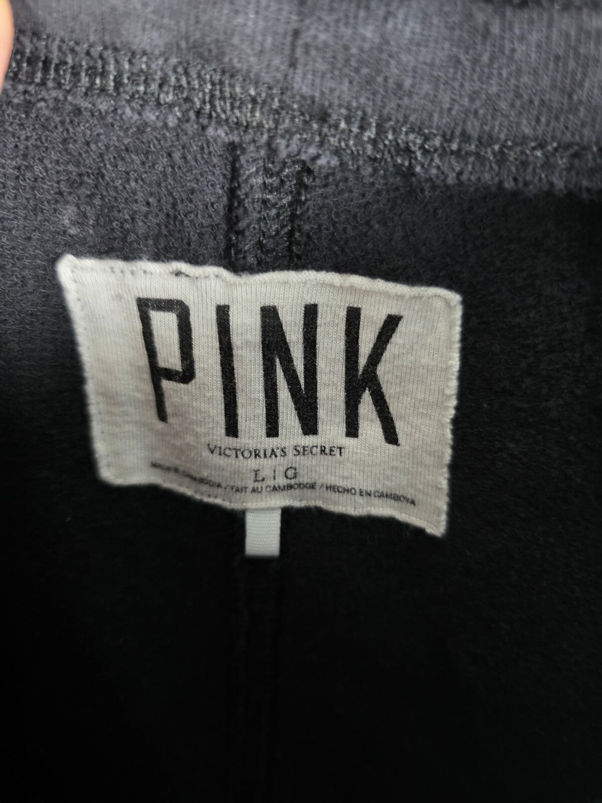 Victorias Secret PINK Studded BLING Rhinestone SWEATS Sweatpants Vintage LARGE