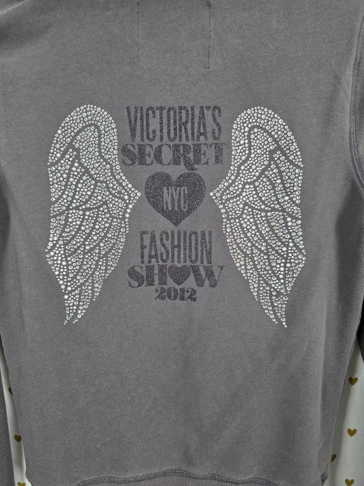 Victoria's Secret 2012 Fashion Show Rhinestone Angel Wings Hoodie XS Rare
