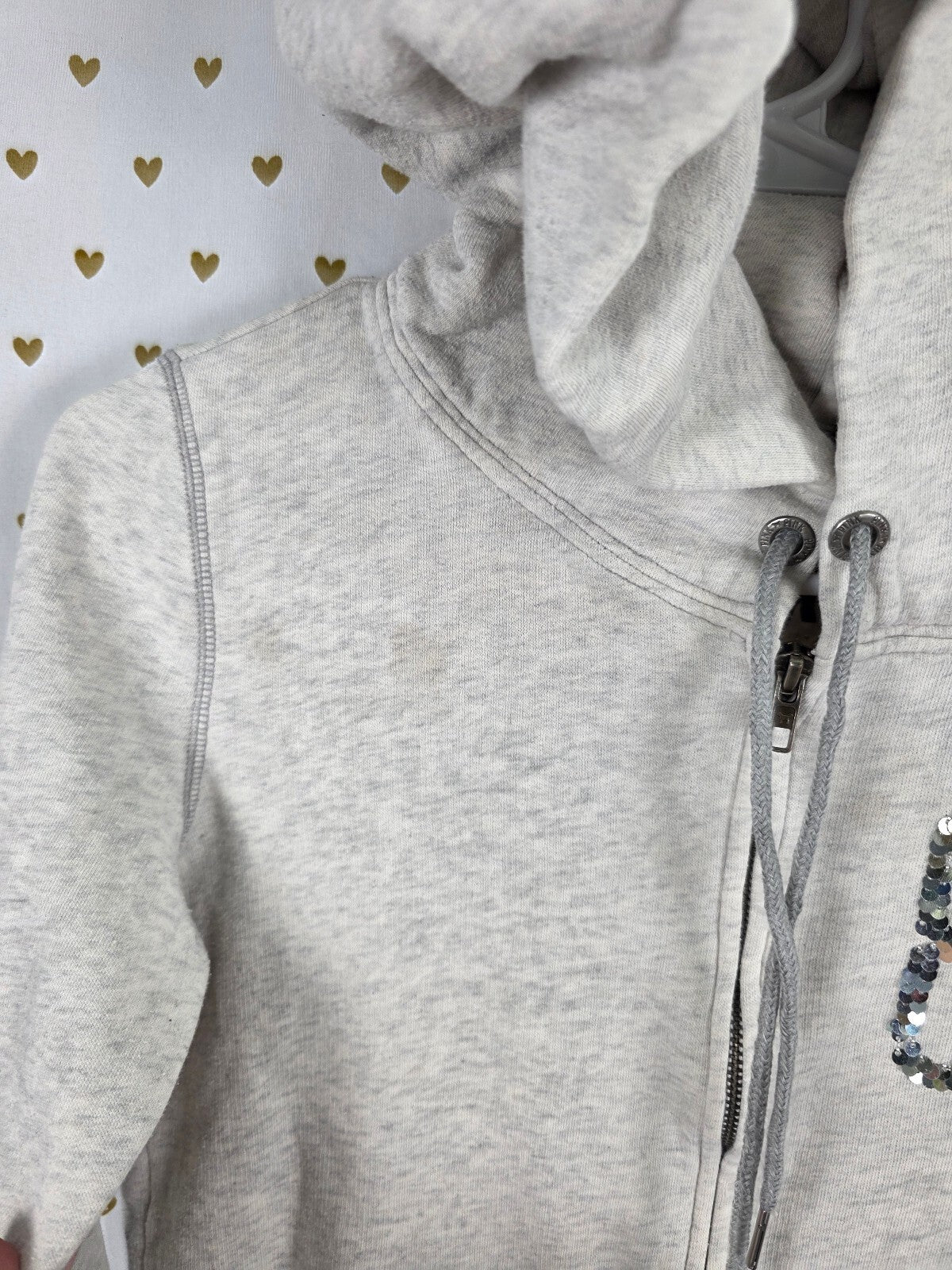 Victorias Secret Pink Rainbow BLING sweats Hoodie SET XS SMALL Jacket Vintage