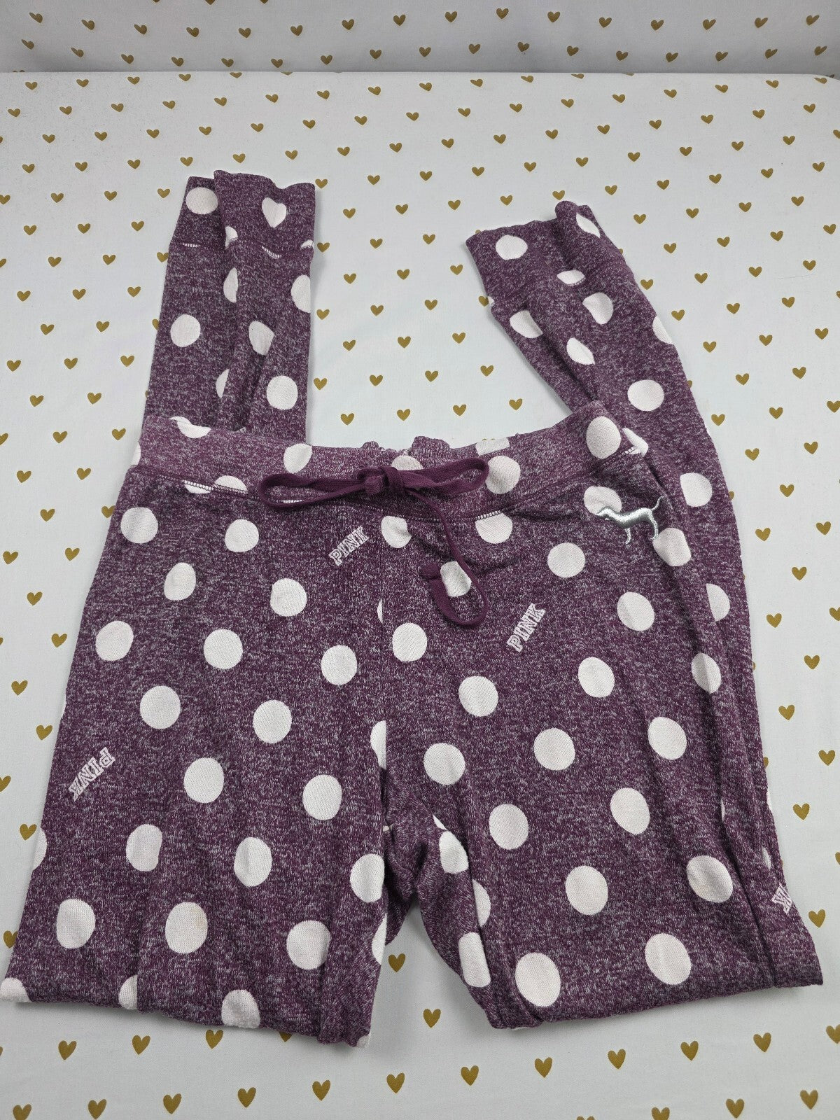Victorias Secret Pink Soft Polka Dot Large  Sleep Pants Pajama PJ Bottoms