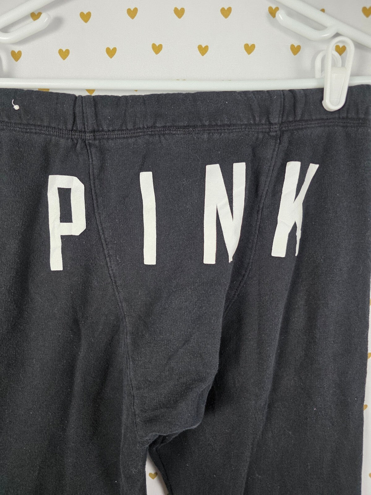 Victorias Secret PINK Boyfriend XS Diaper Butt Sweats Sweatpants Black Flare