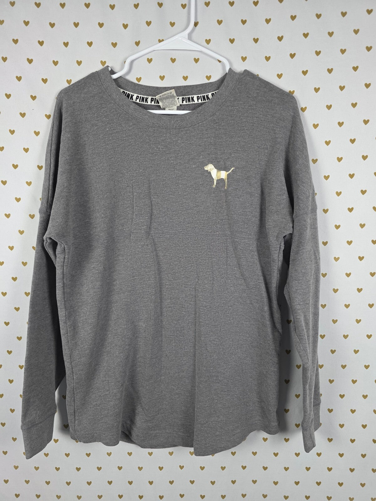 Victorias Secret Pink Gradient Bling Sequined Oversized Sweater Shirt xs