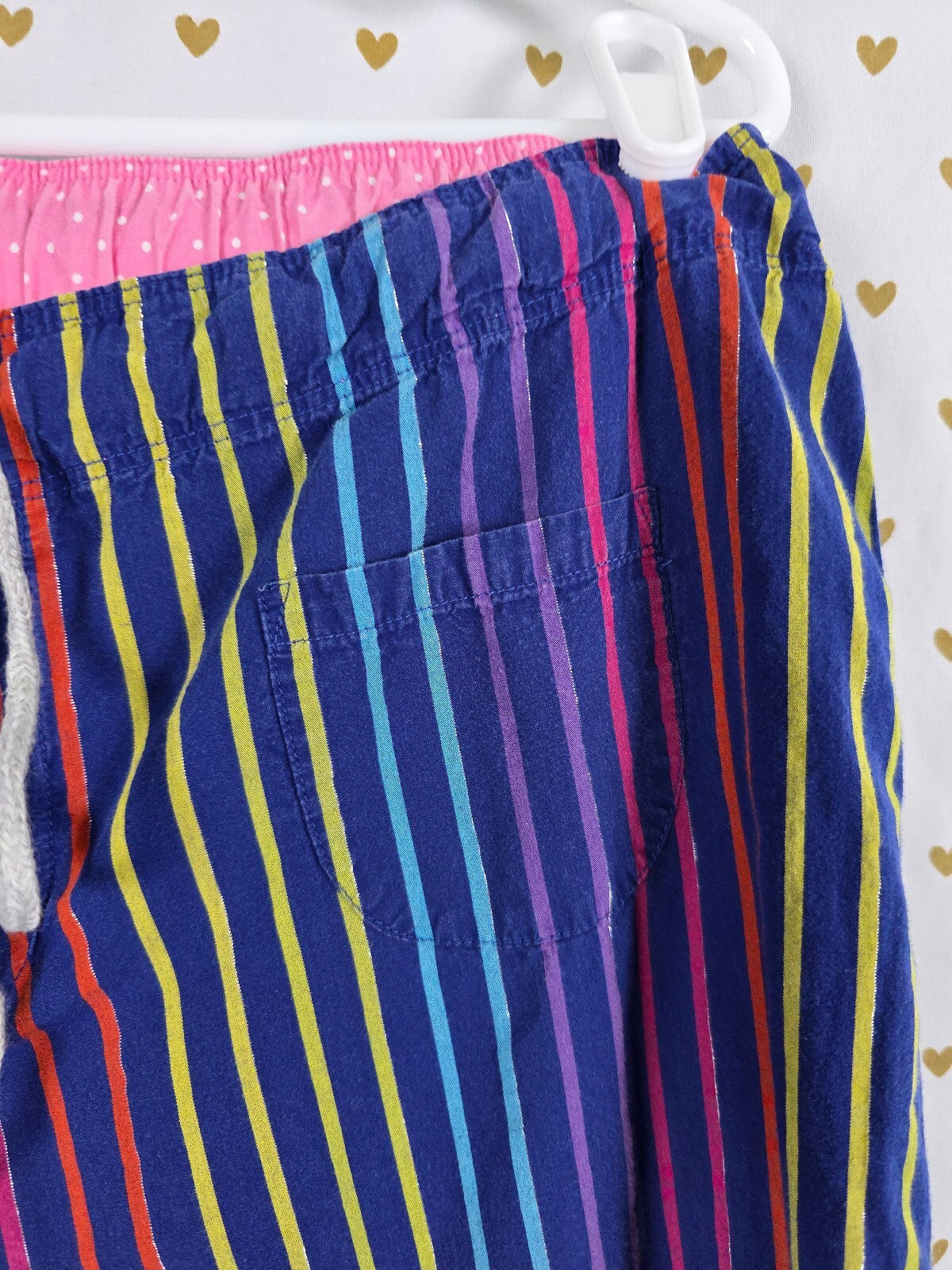 Victorias Secret LIVE PINK Rainbow Stripe Medium Sleep Pants Pajama PJ Bottoms